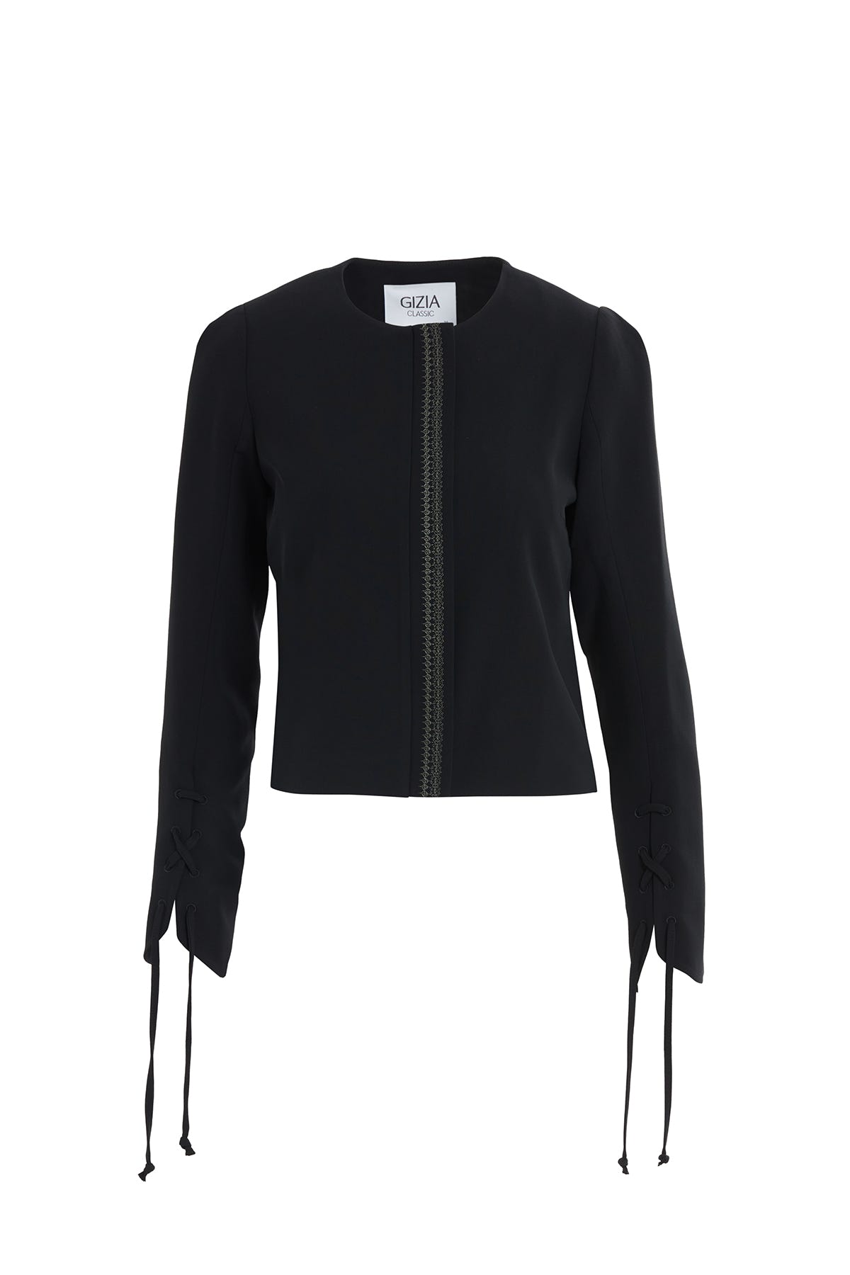 Nakış Ve Bağcık Detaylı Ceket