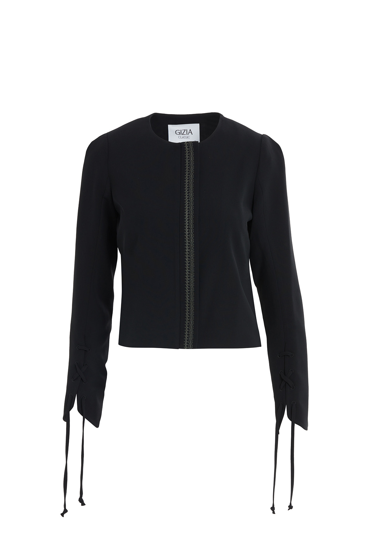 Nakış Ve Bağcık Detaylı Ceket