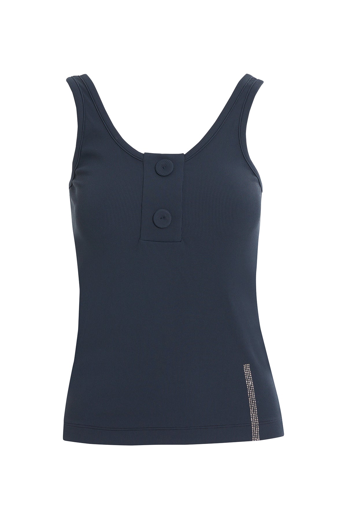 Düğme Detaylı Askılı Bluz