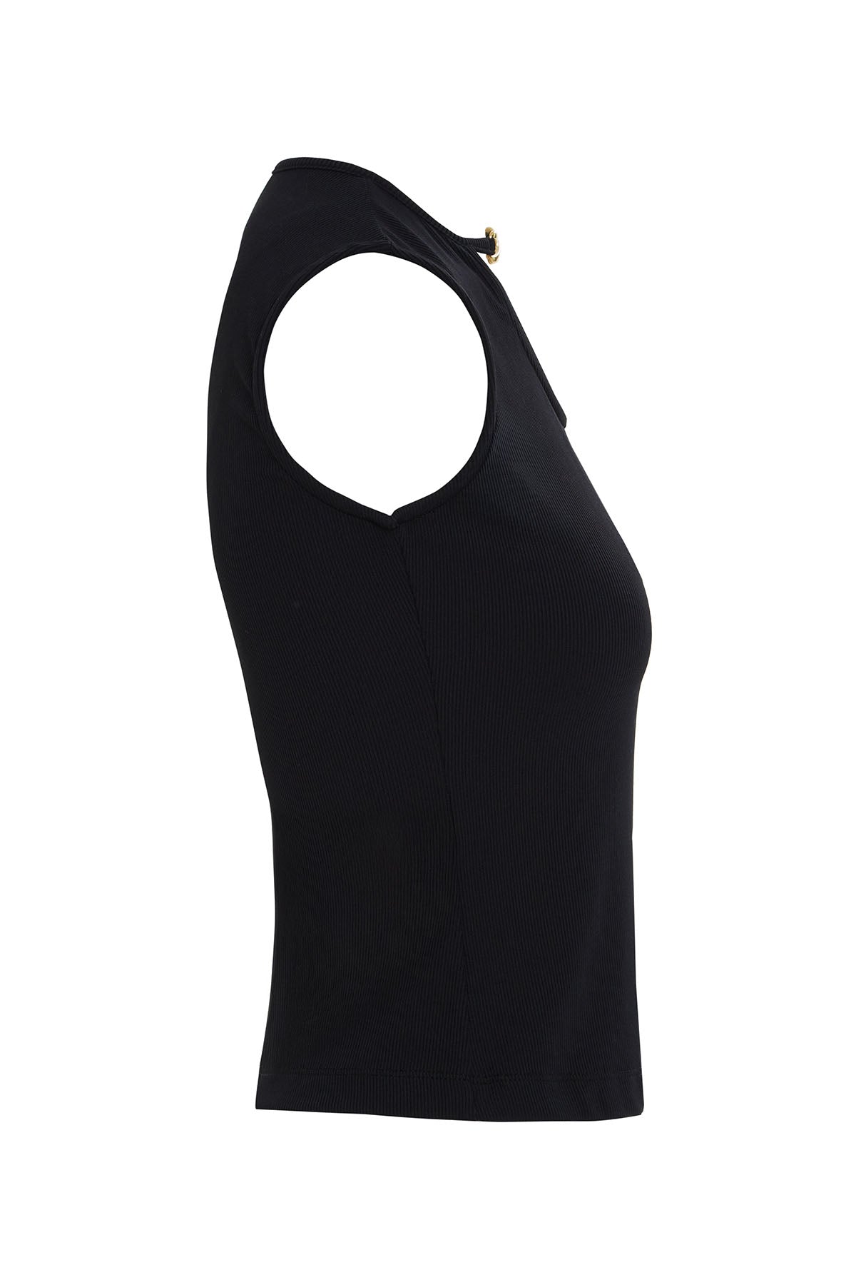 Yaka Aksesuar Detaylı Kolsuz Bluz