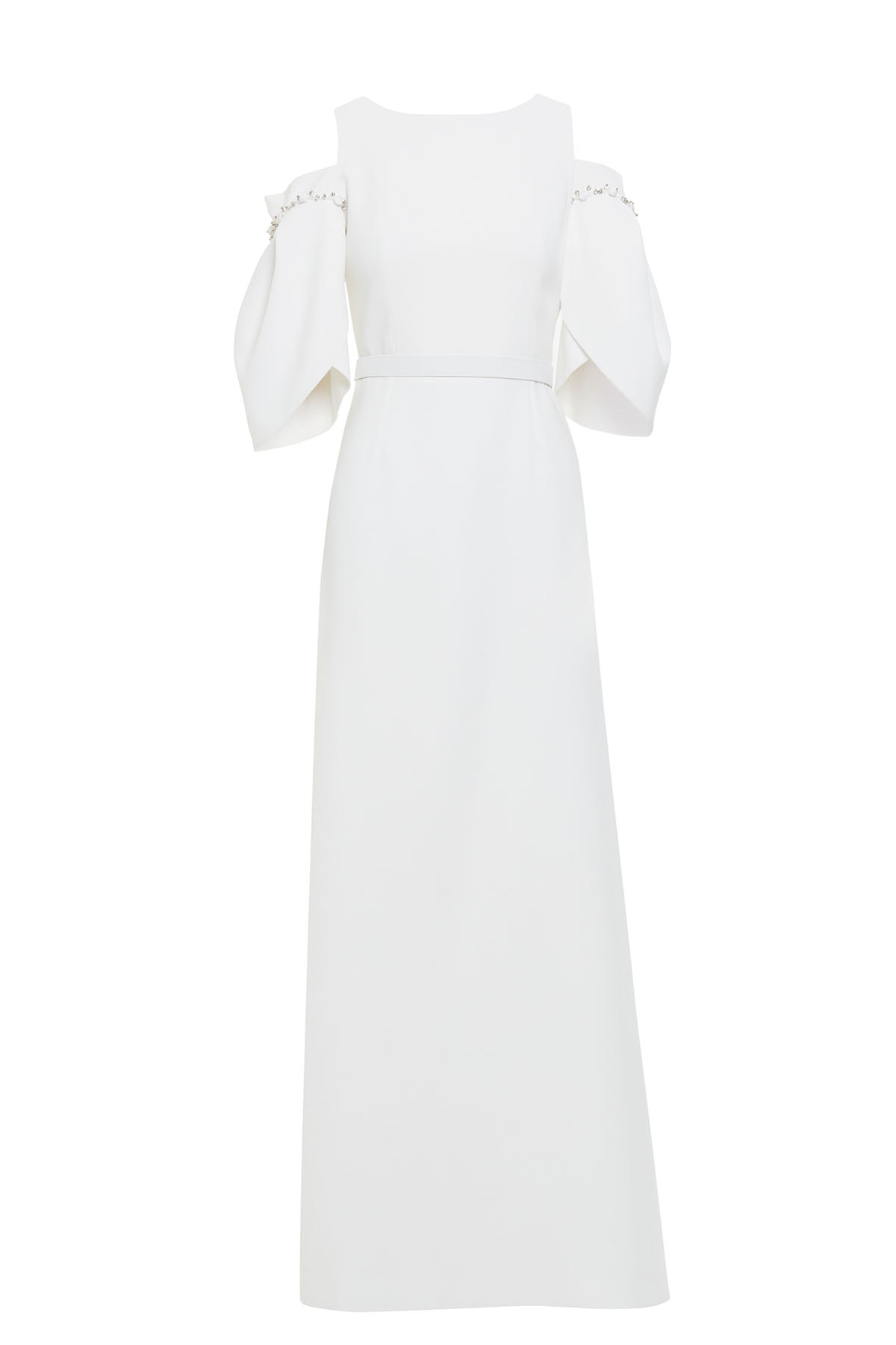 Omuz Dekolteli Uzun Elbise