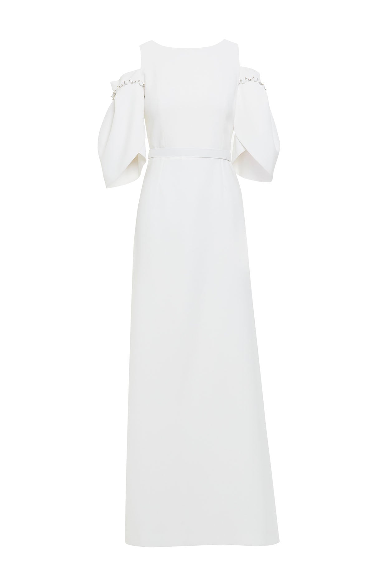 Omuz Dekolteli Uzun Elbise