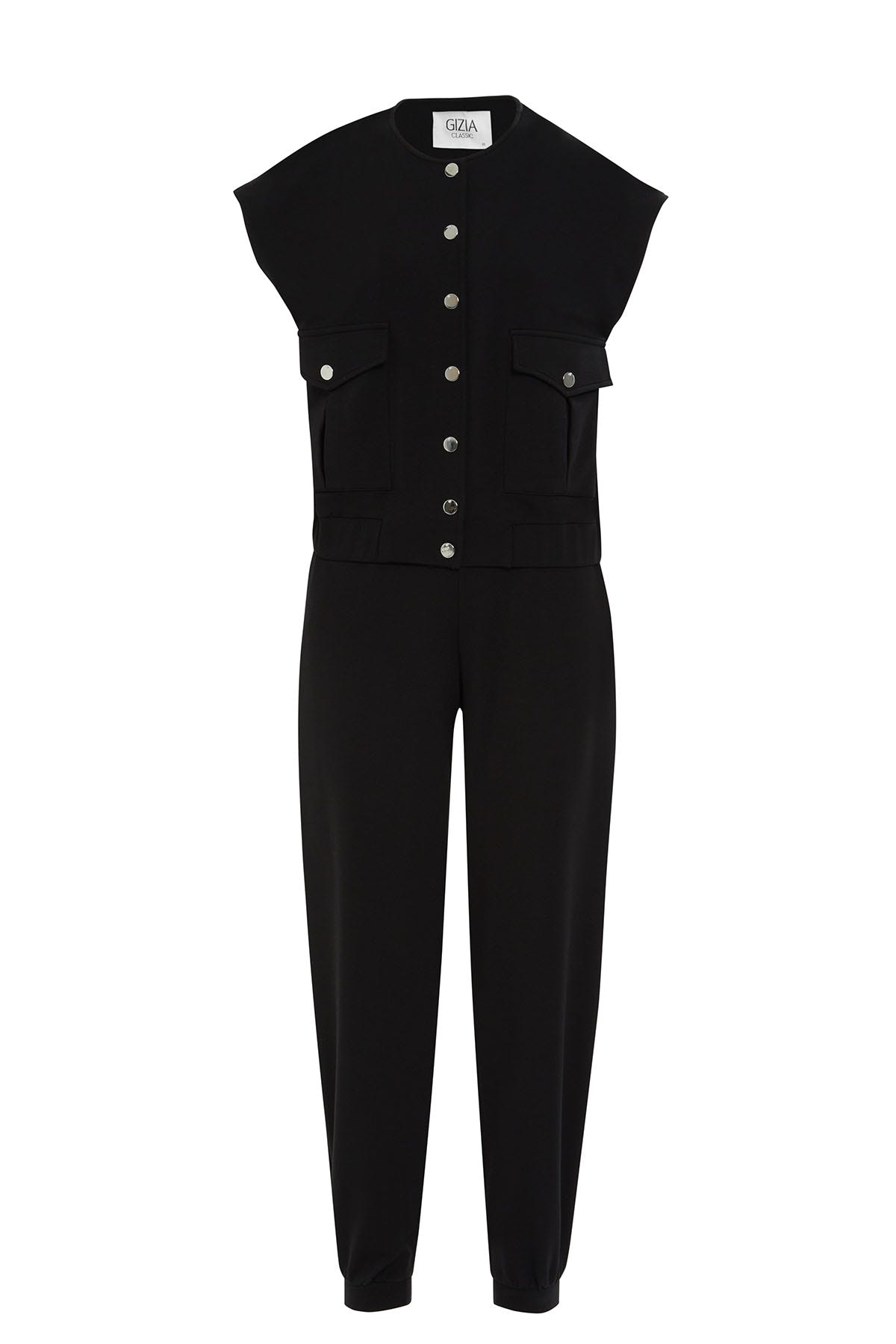 Çıtçıtlı Yelek Ve Havuç Pantolonlu Eşofman Takımı