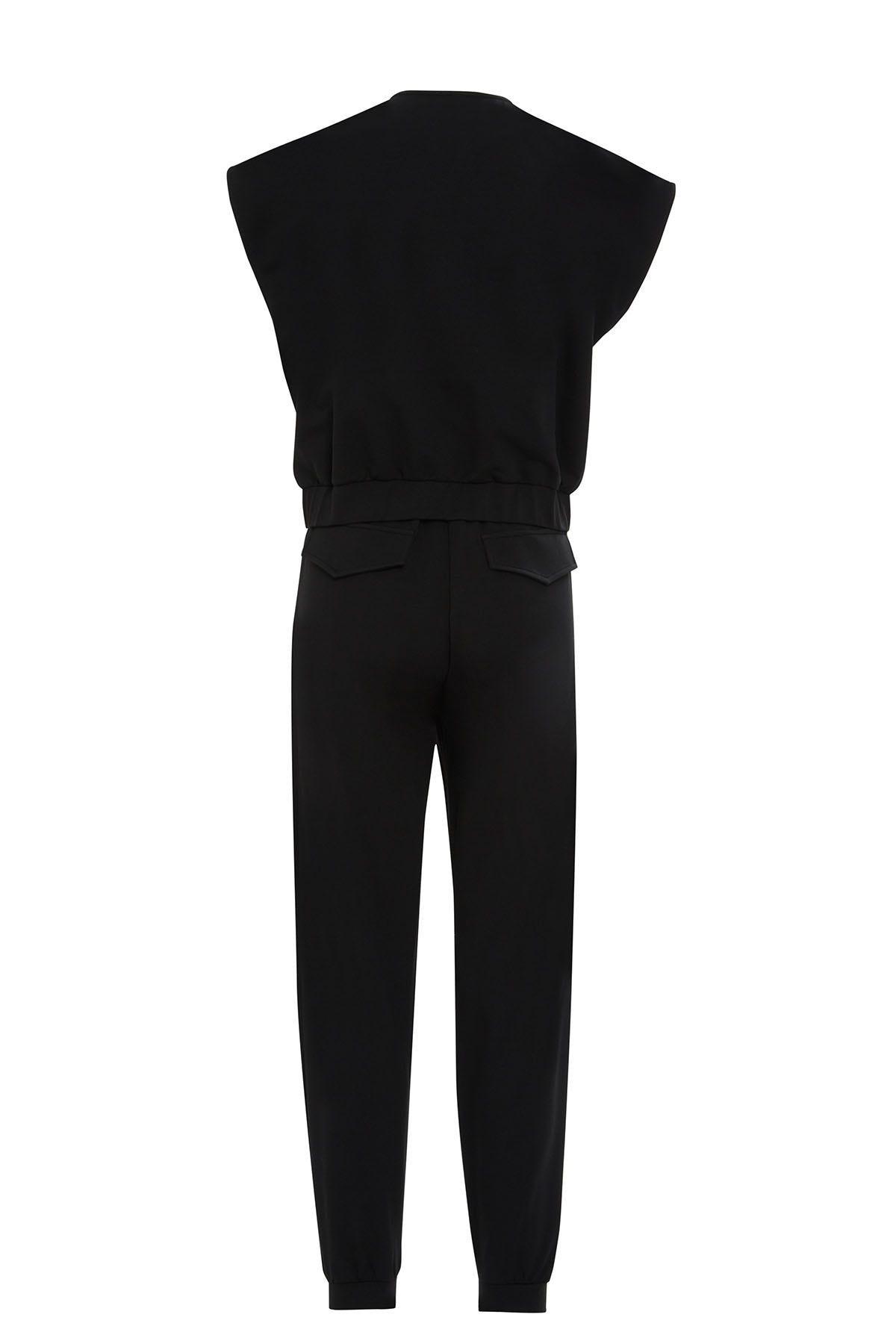 Çıtçıtlı Yelek Ve Havuç Pantolonlu Eşofman Takımı