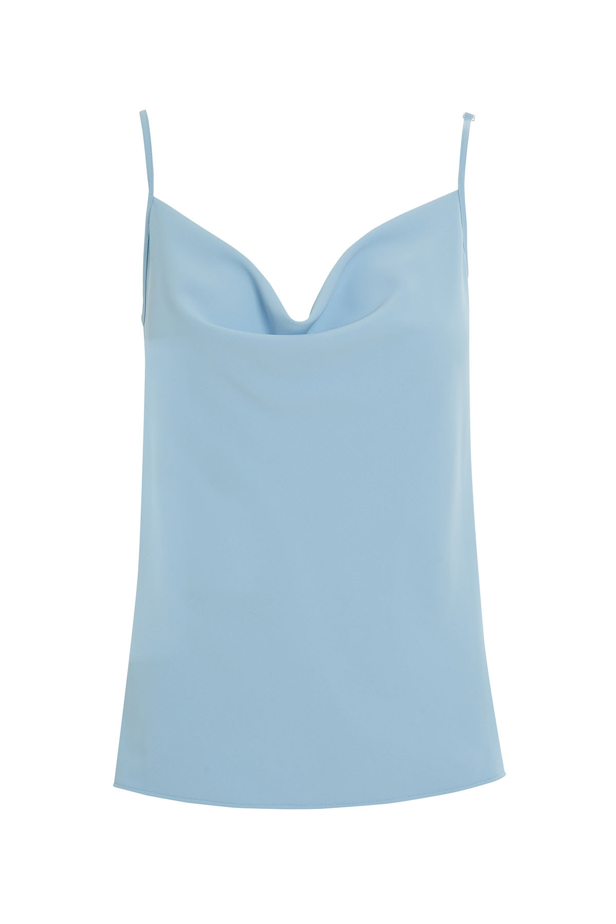 Askılı Degaje Yaka Bluz