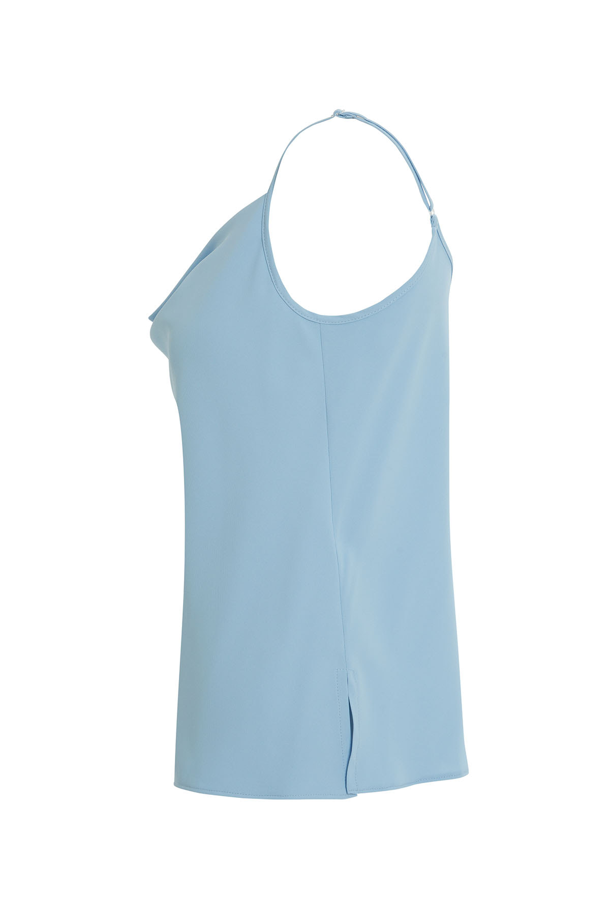 Askılı Degaje Yaka Bluz