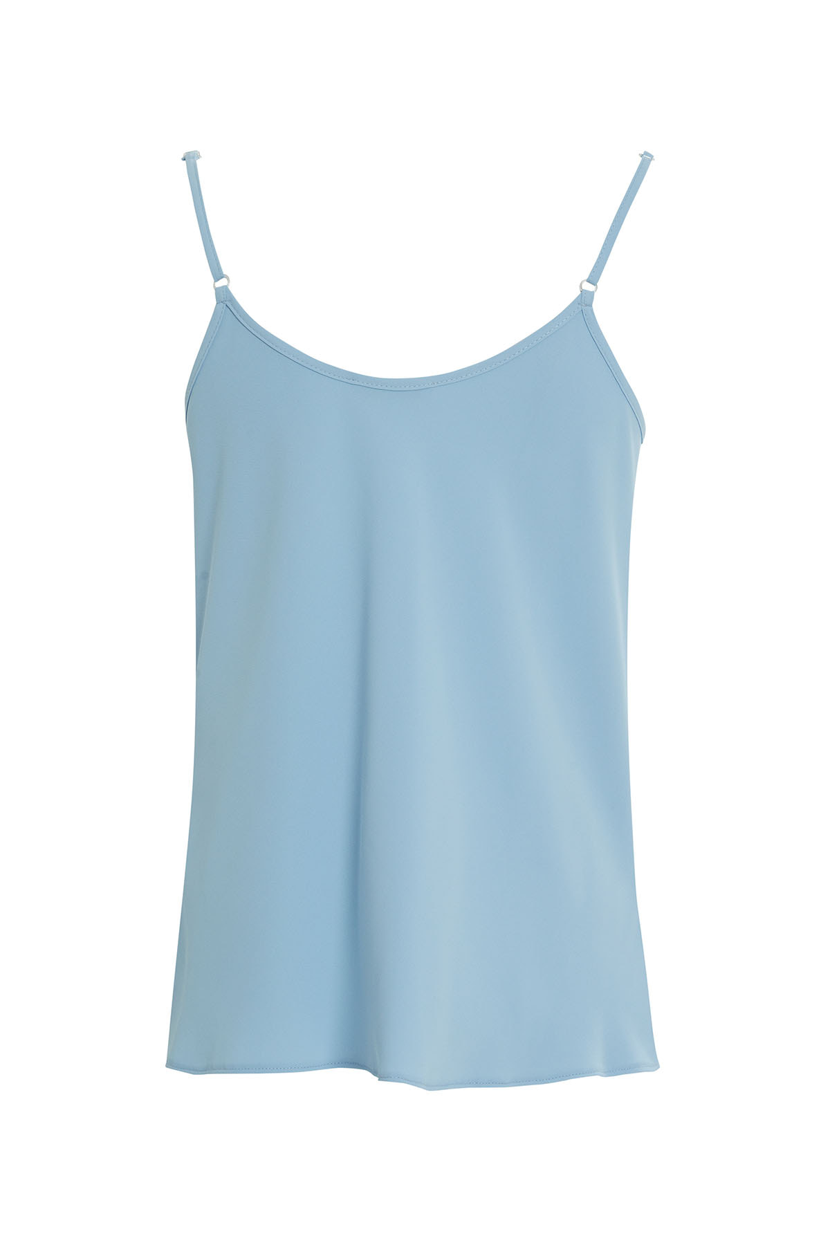 Askılı Degaje Yaka Bluz