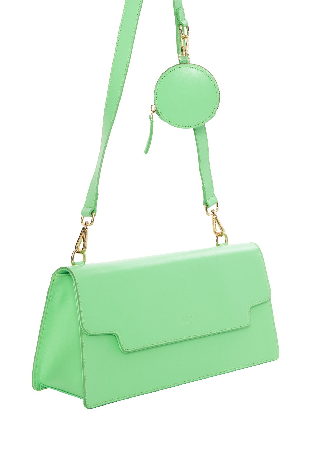 İçi Küçük Çanta Detaylı Dikdörtgen Form Deri Çanta