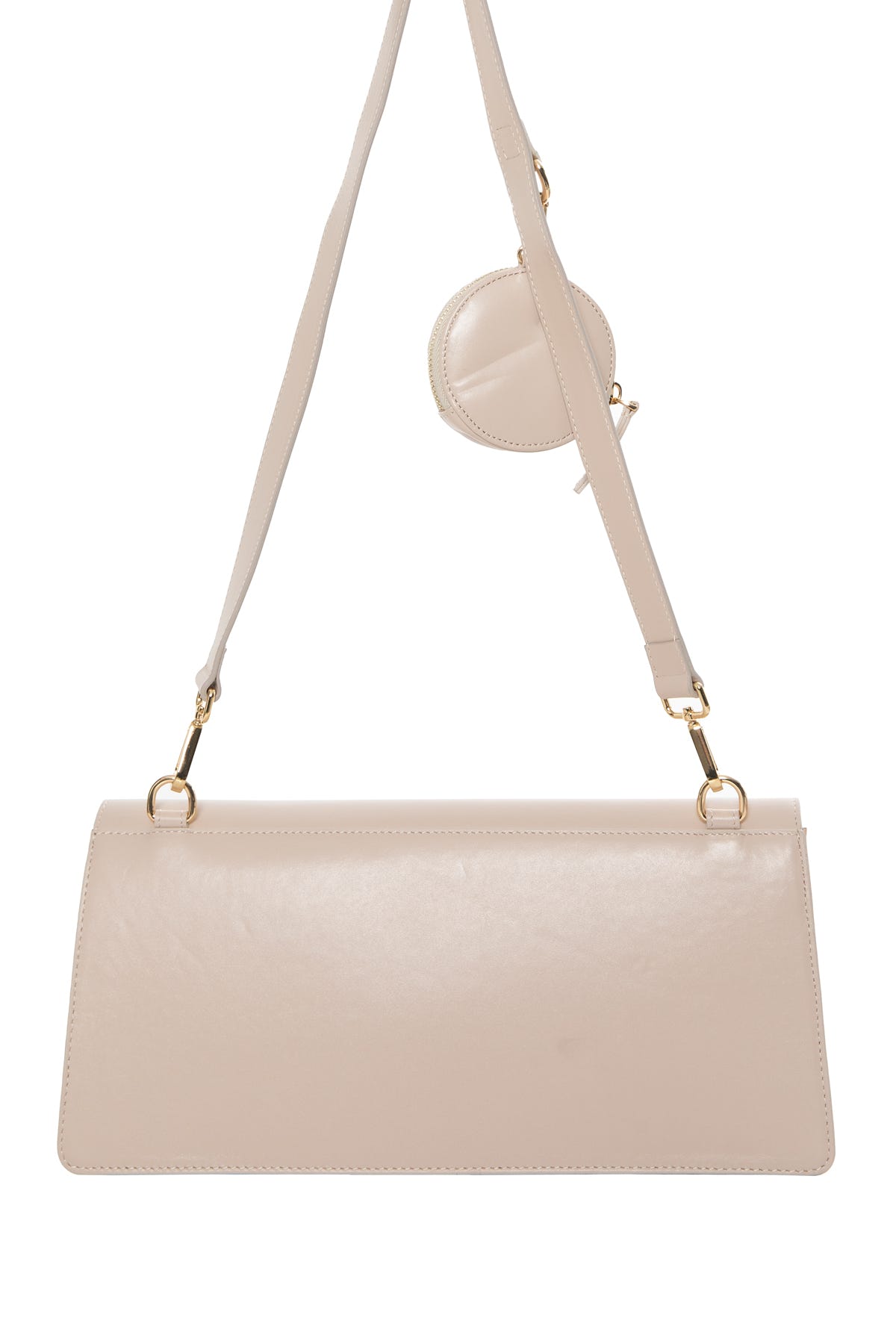 İçi Küçük Çanta Detaylı Dikdörtgen Form Deri Çanta