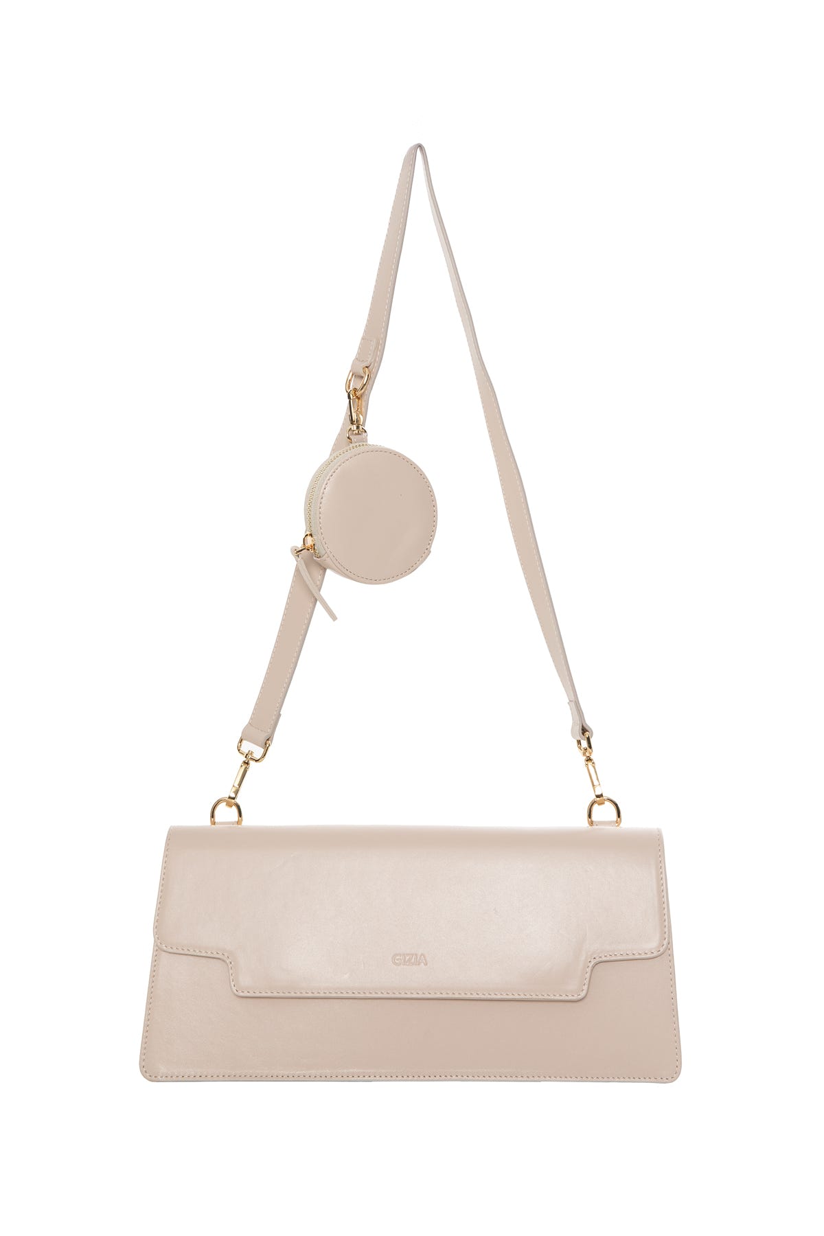 İçi Küçük Çanta Detaylı Dikdörtgen Form Deri Çanta