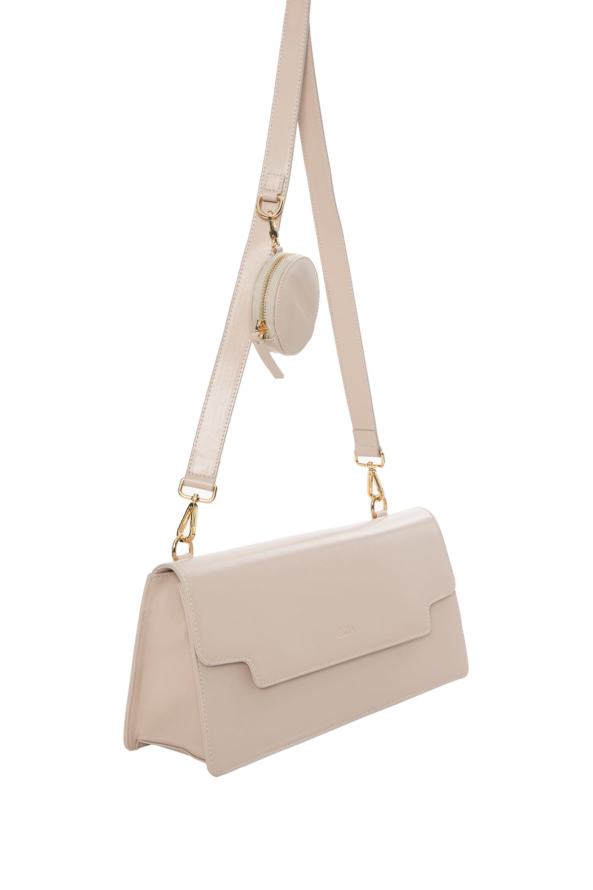 İçi Küçük Çanta Detaylı Dikdörtgen Form Deri Çanta