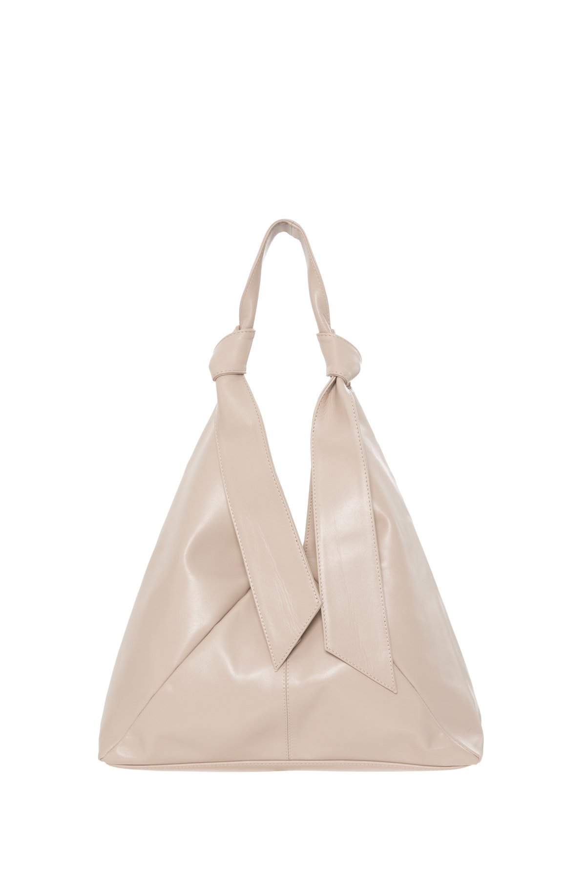 Bağlama Detaylı Deri Omuz Çantası