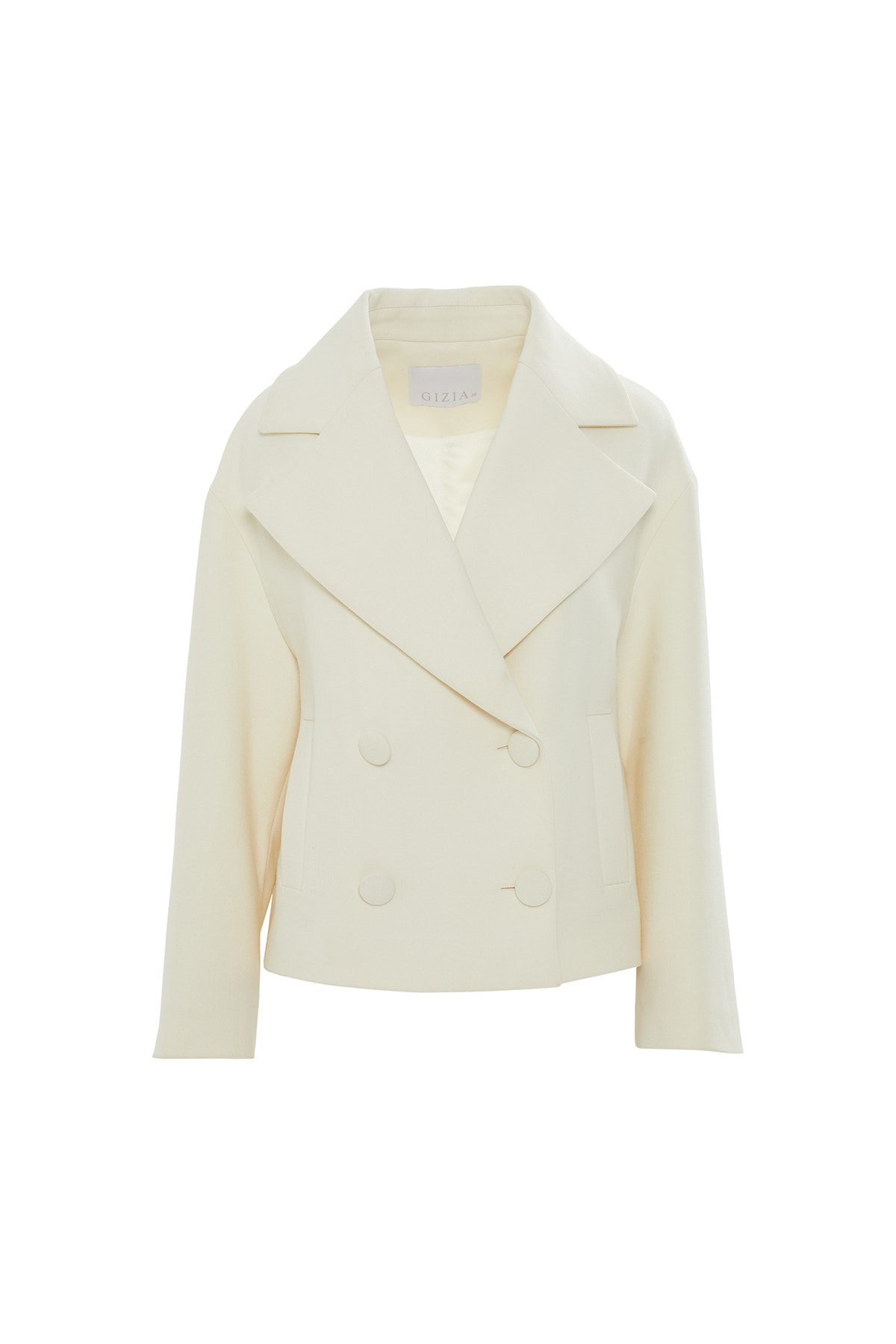 Etek Ucu Tokalı Kısa Kaşe Kaban