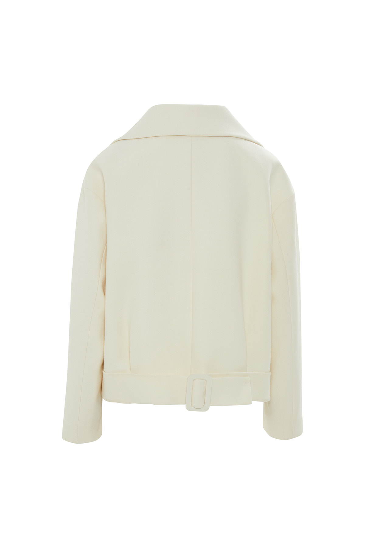 Etek Ucu Tokalı Kısa Kaşe Kaban