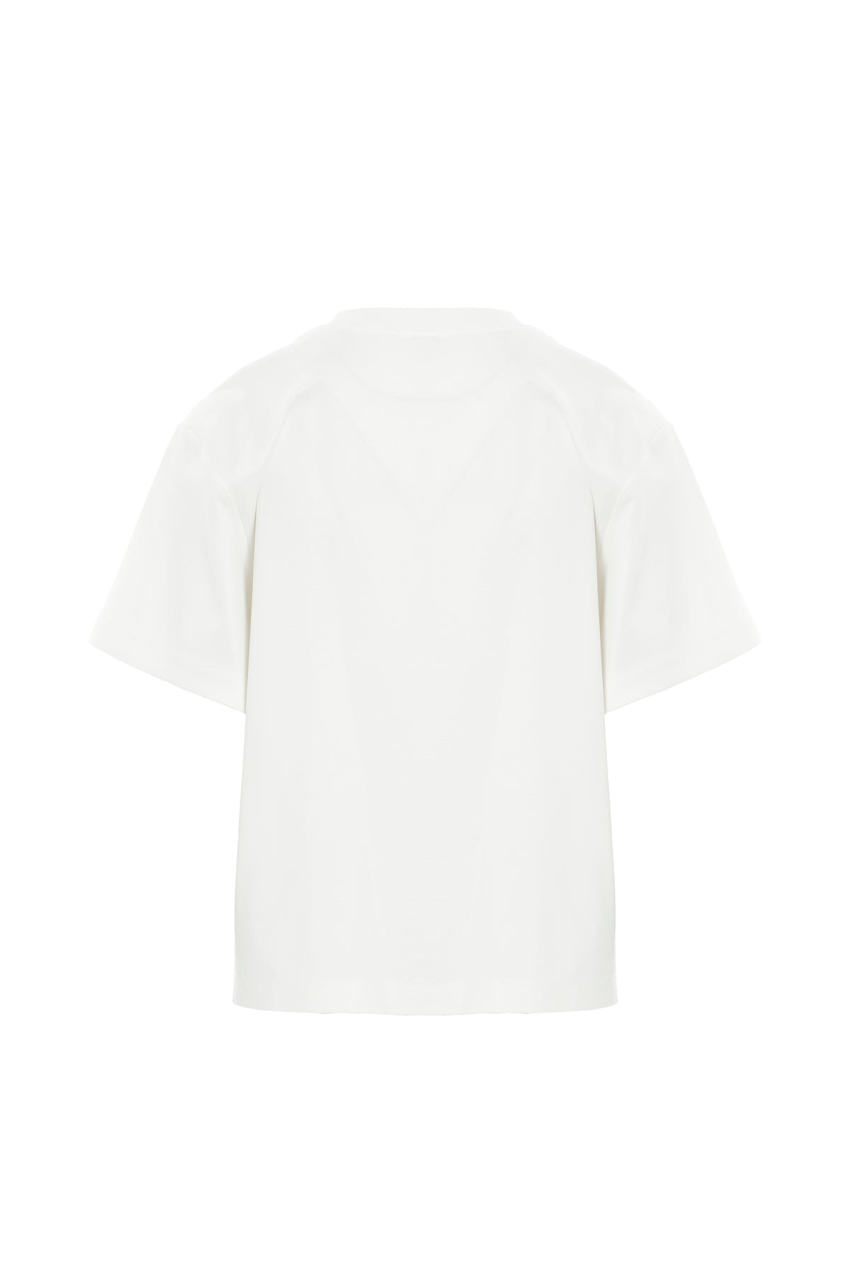 Etiket Detaylı Ekru T-shirt