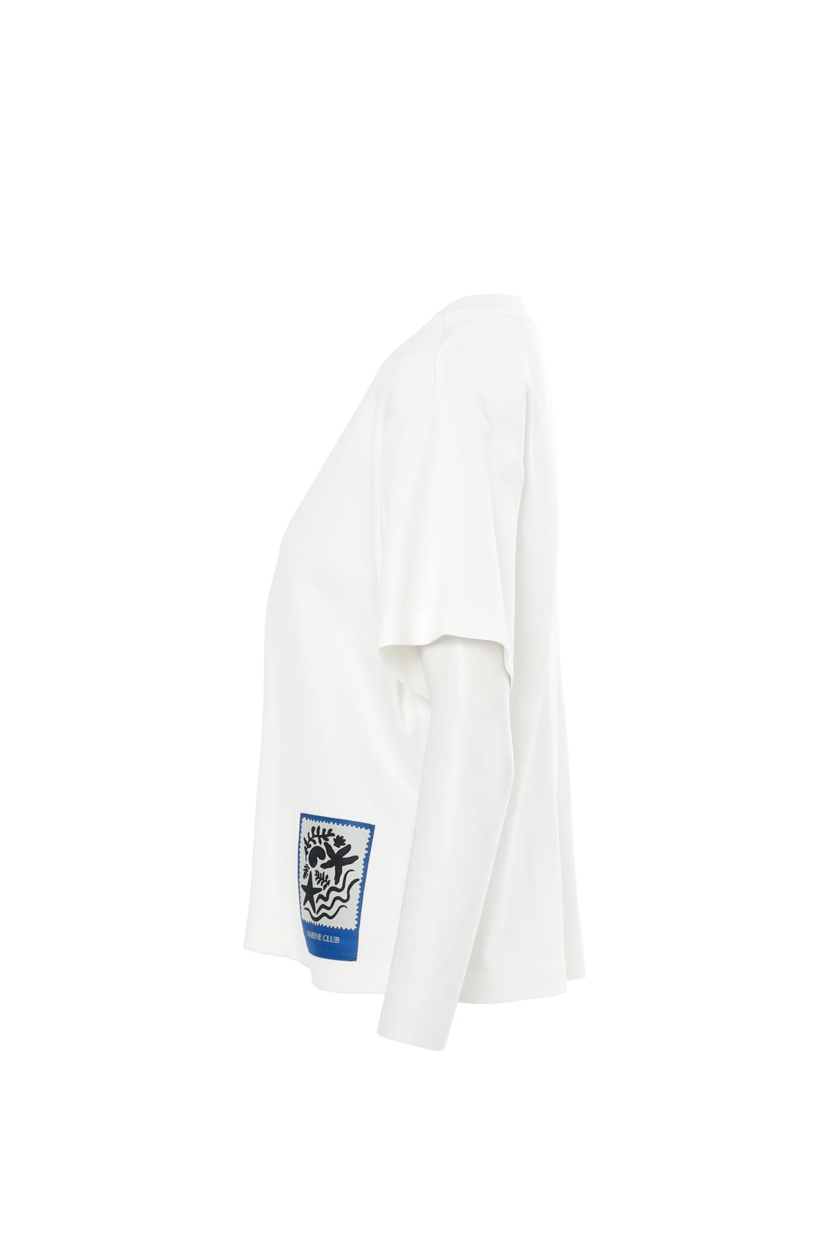Etiket Detaylı Ekru T-shirt