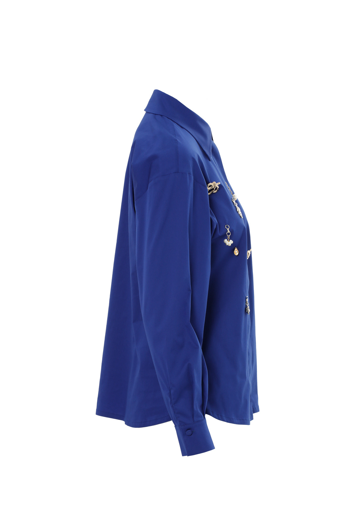 Uzun Kollu İşlemeli Gömlek