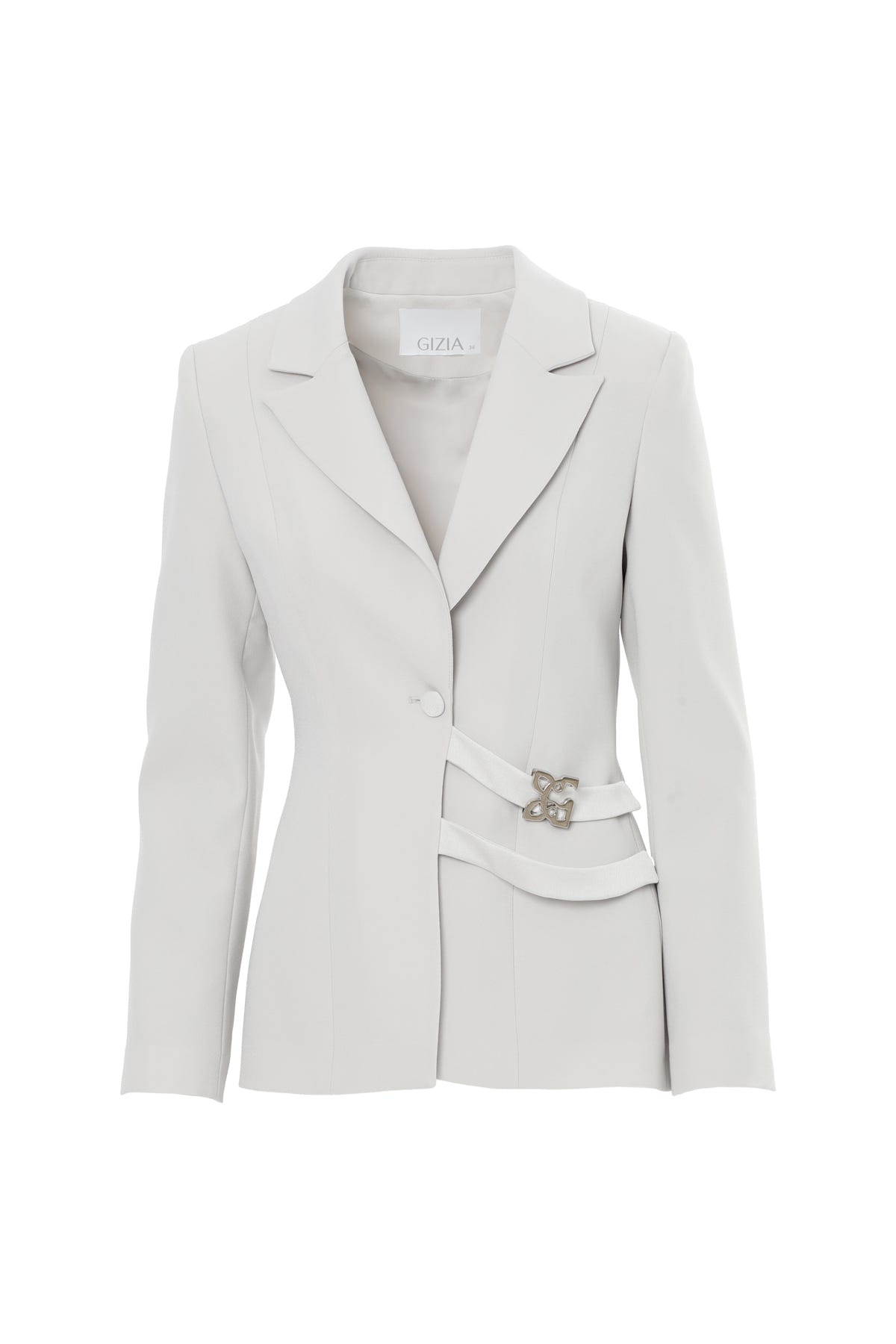 Önü Bant Detaylı Ceket