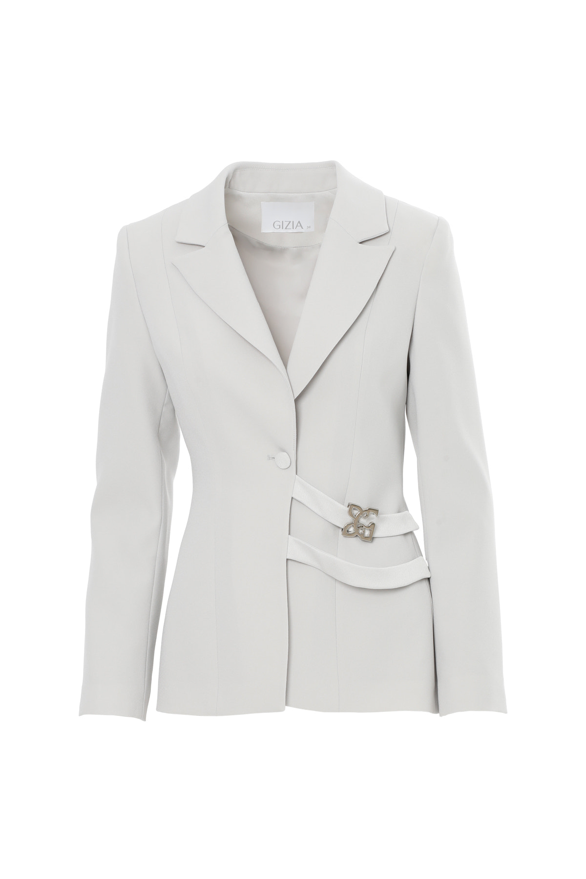 Önü Bant Detaylı Ceket