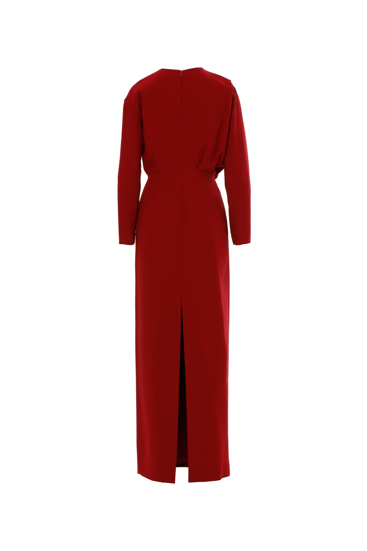 Pili Katlamalı Uzun Elbise