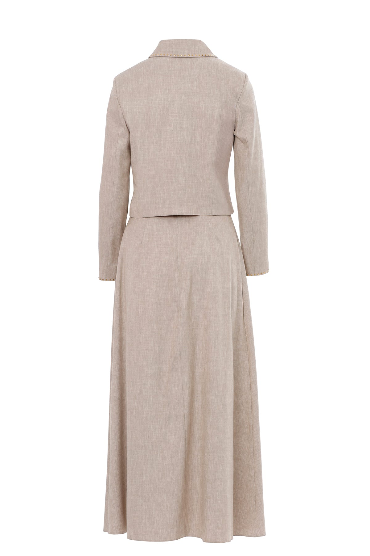 Fermuarlı Ceket Ve Volanlı Etekli Takım