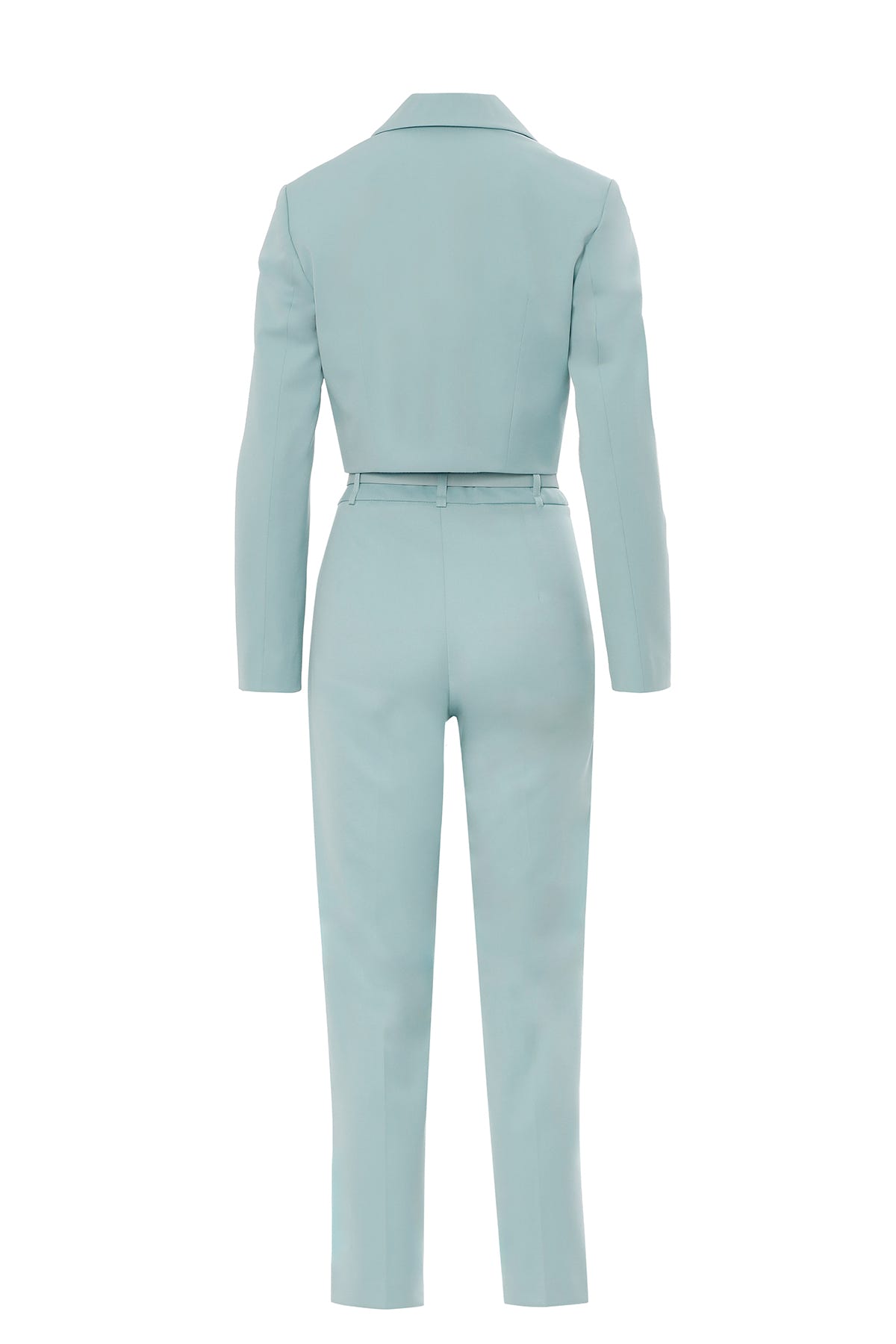 Kısa Kruvaze Ceket ve Pantolonlu Takım