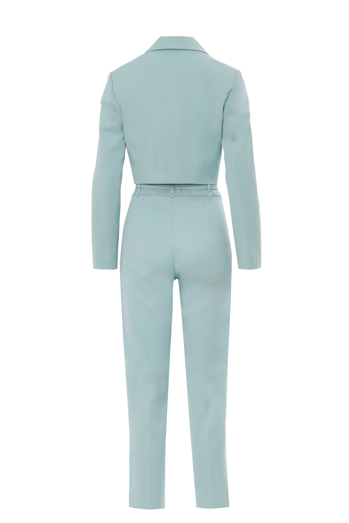 Kısa Kruvaze Ceket ve Pantolonlu Takım