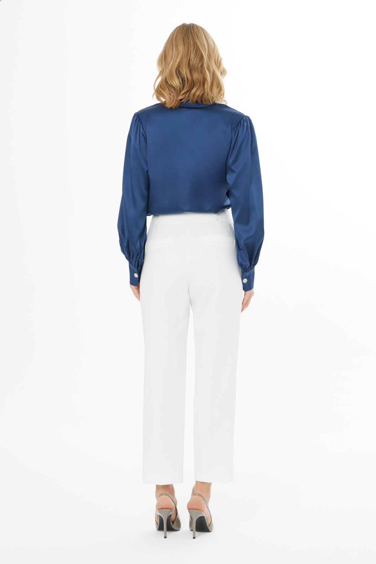 Toka Detaylı Yüksek Bel Pantolon