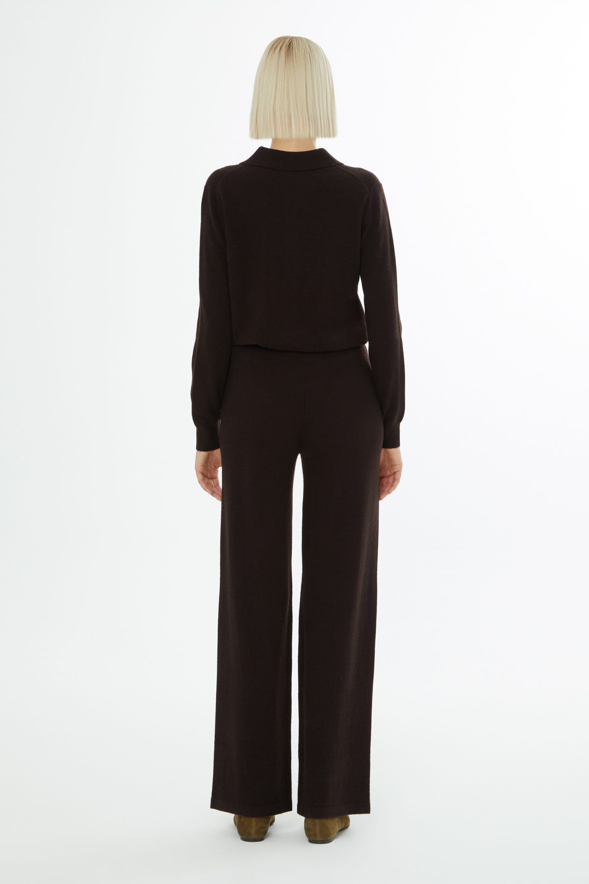 Belinde Kendi Kumaşından Triko Pantolon