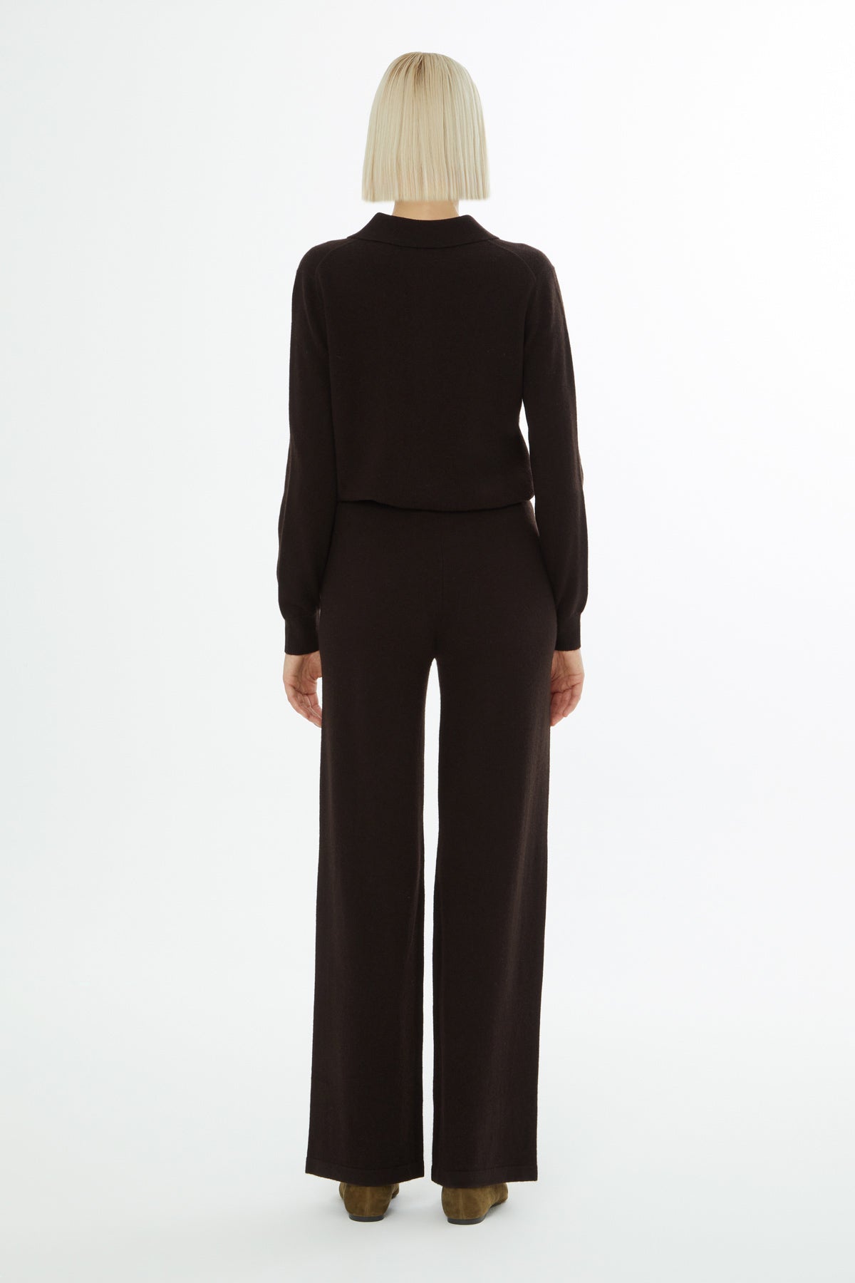 Belinde Kendi Kumaşından Triko Pantolon