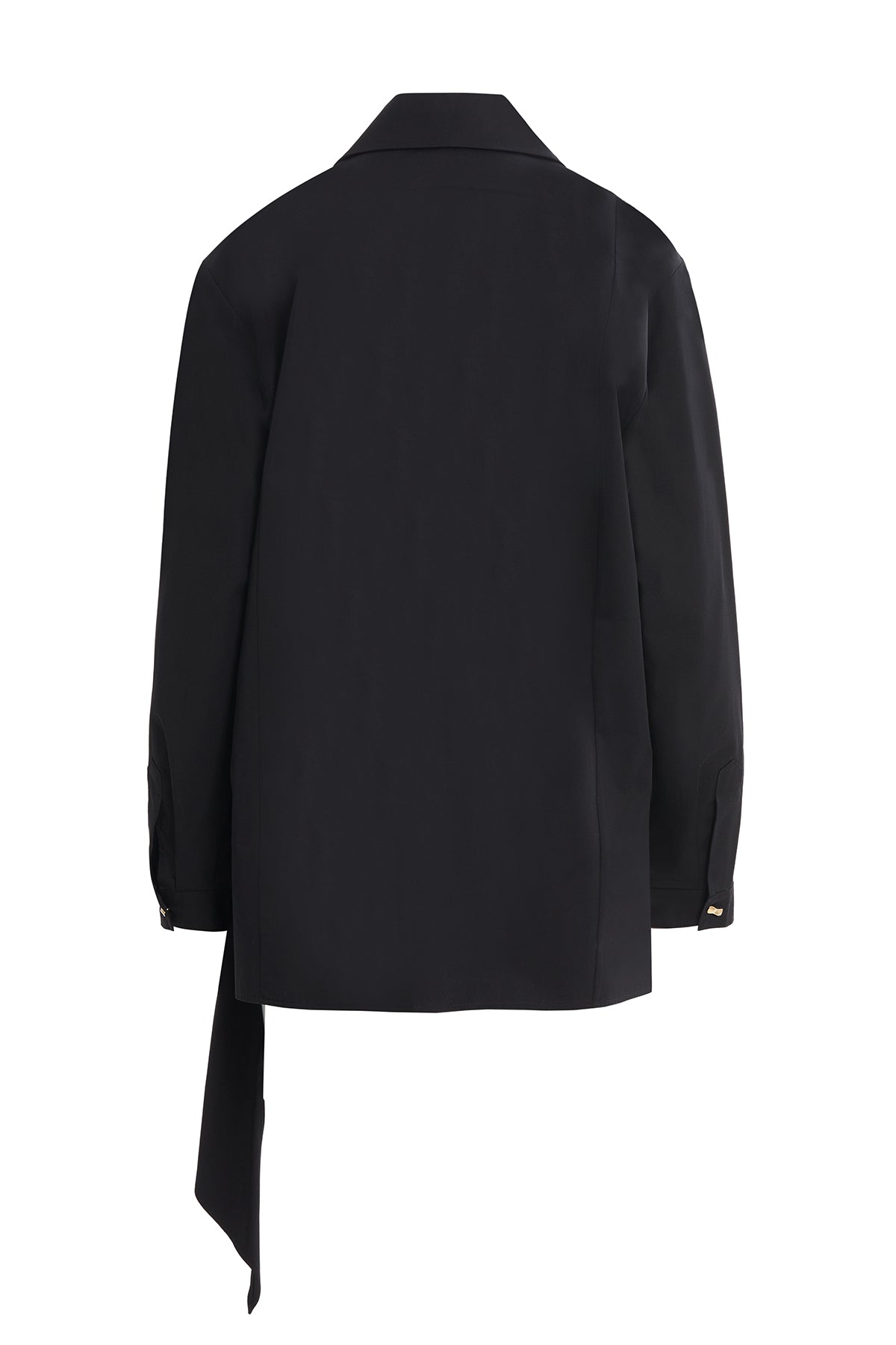 Uzun Kollu Manşetl Siyah Gömlek