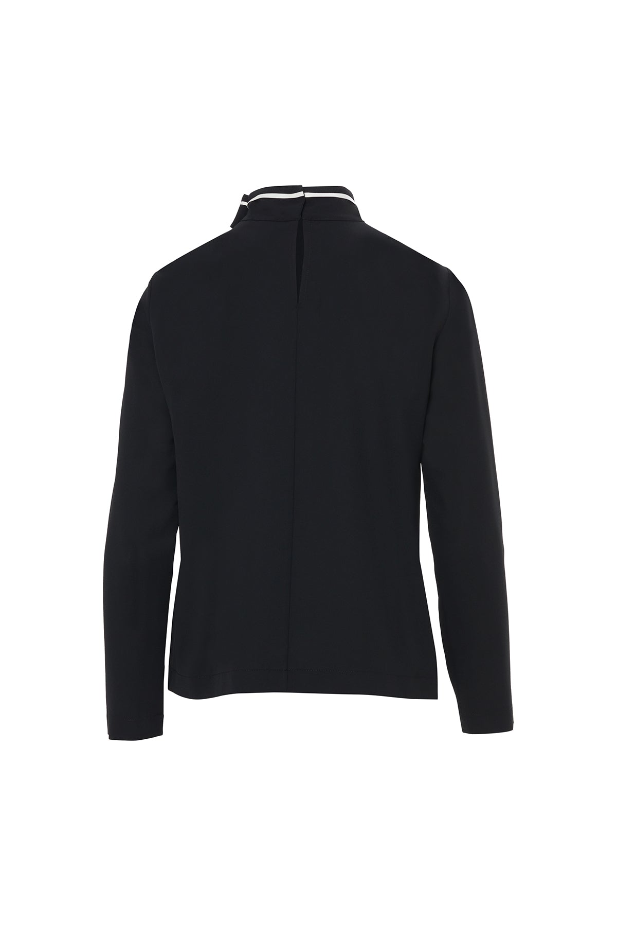 Dik Yakalı Kuşak Detaylı Siyah Gömlek