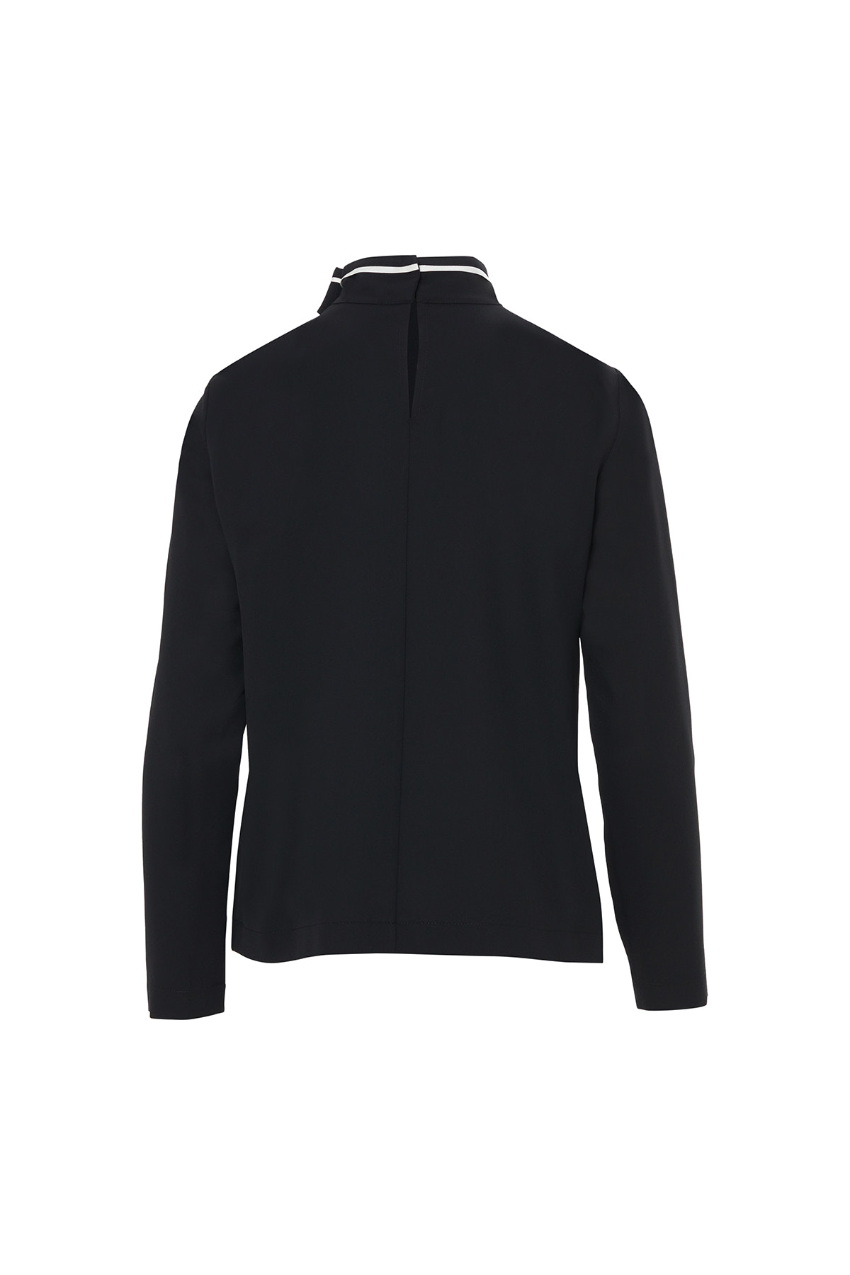 Dik Yakalı Kuşak Detaylı Arkadan Kapalı Gömlek