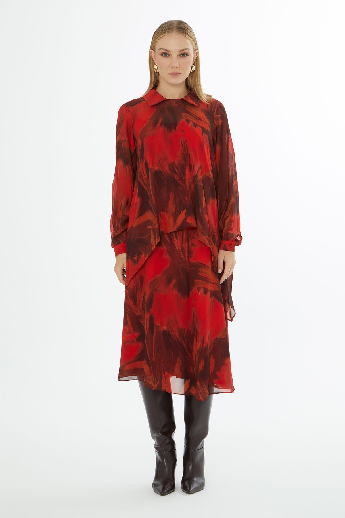 İç Atletli Bluz Desenli Bluz