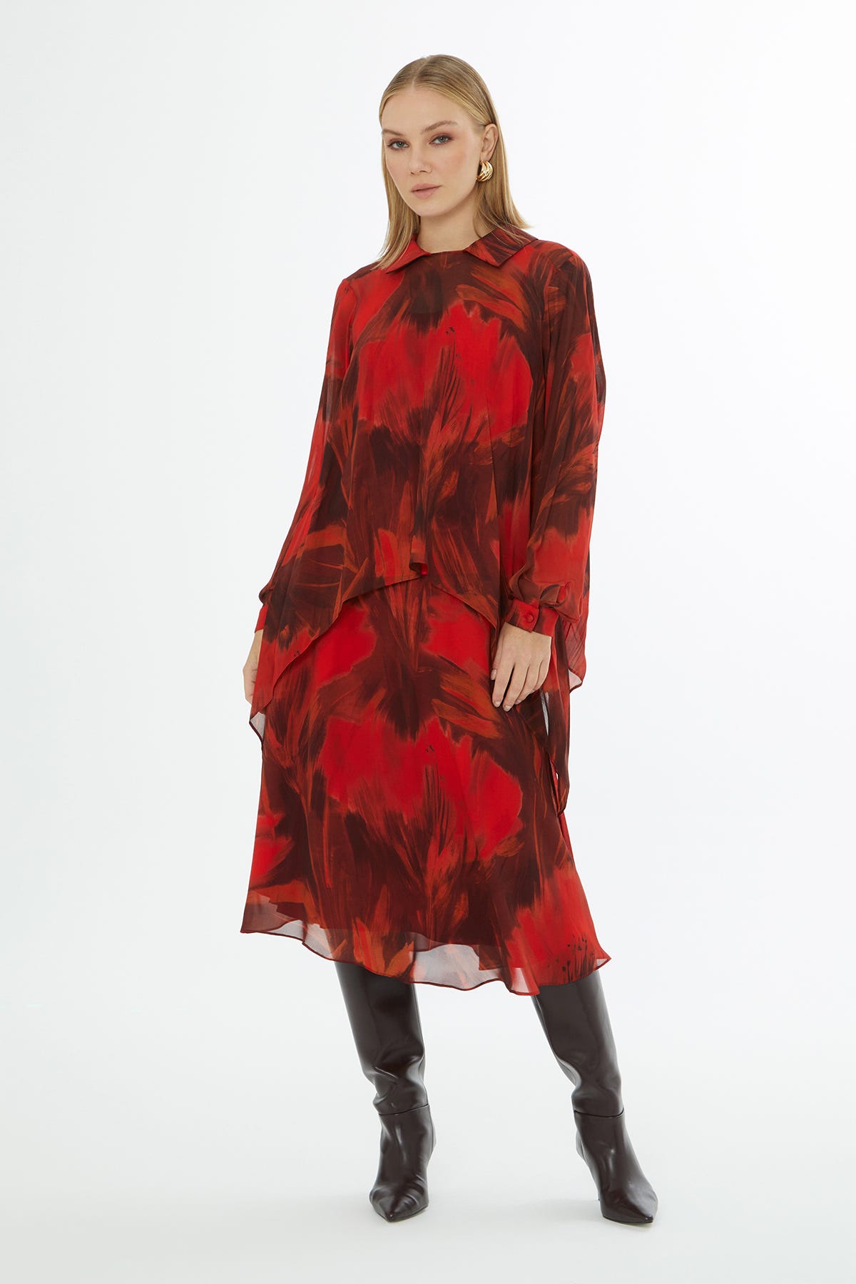 İç Atletli Bluz Desenli Bluz