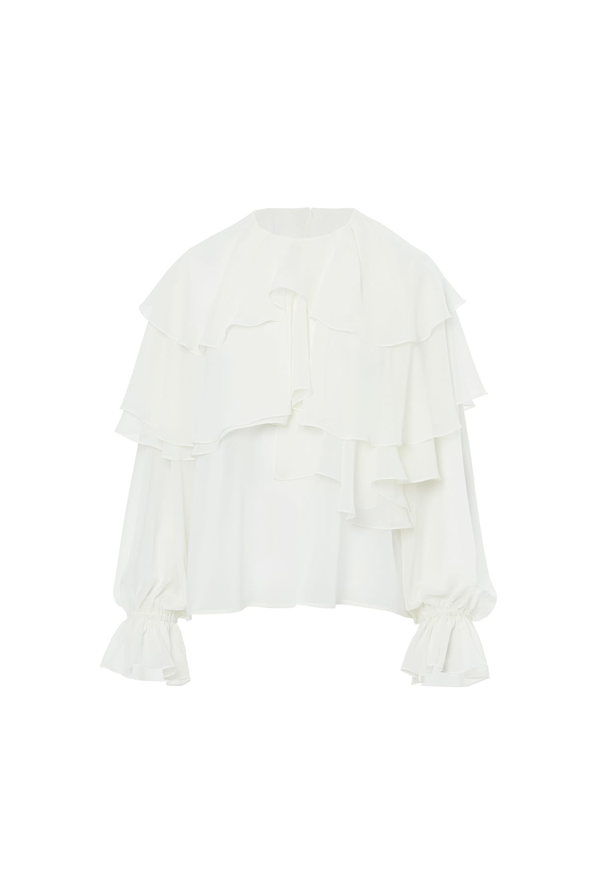 Volanlı Uzun Kollu Kollar Lastikli Kadın Bluz