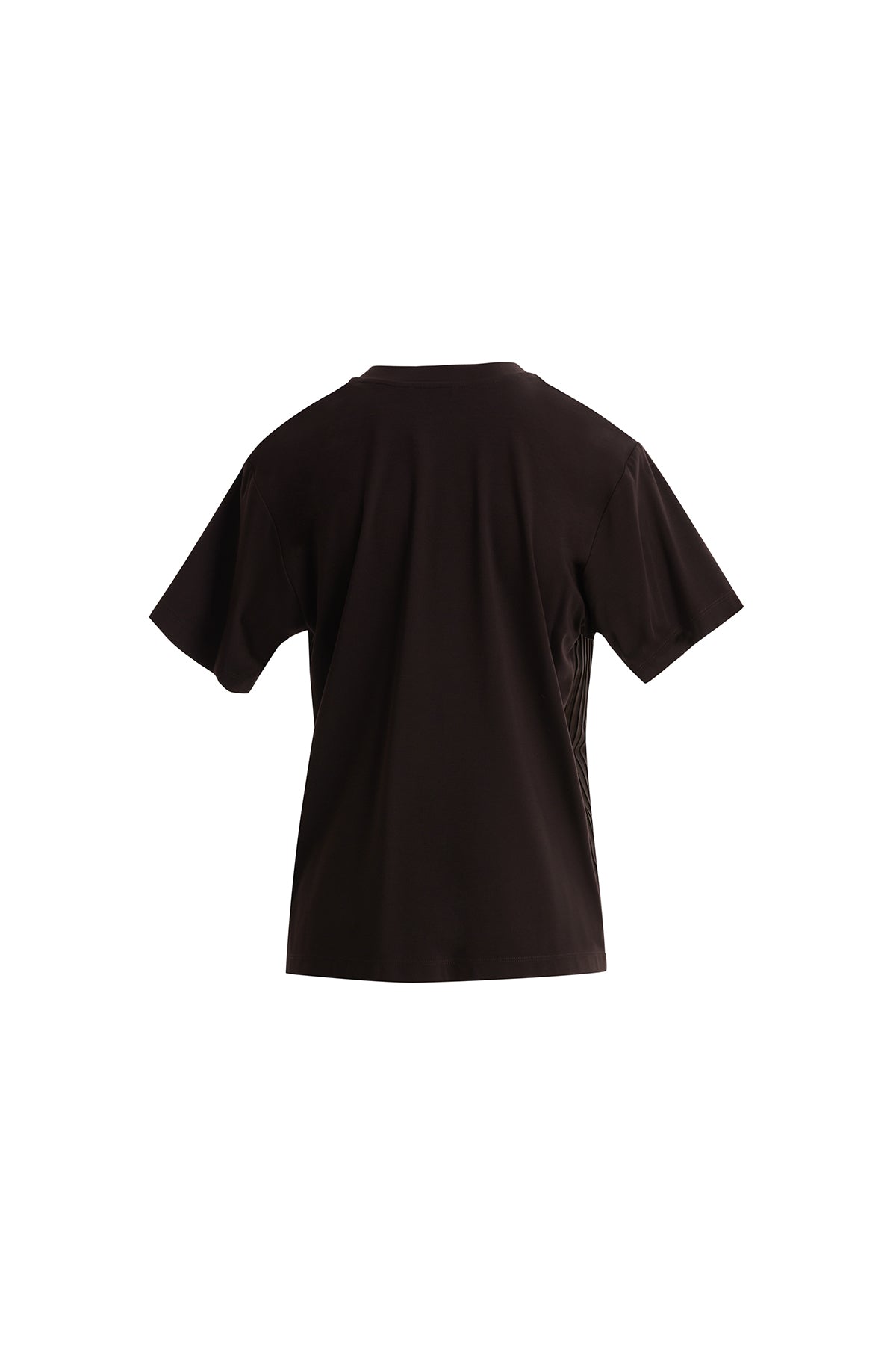 Dikme Aksesuarlı Kısa Kollu Kahverengi T-shirt