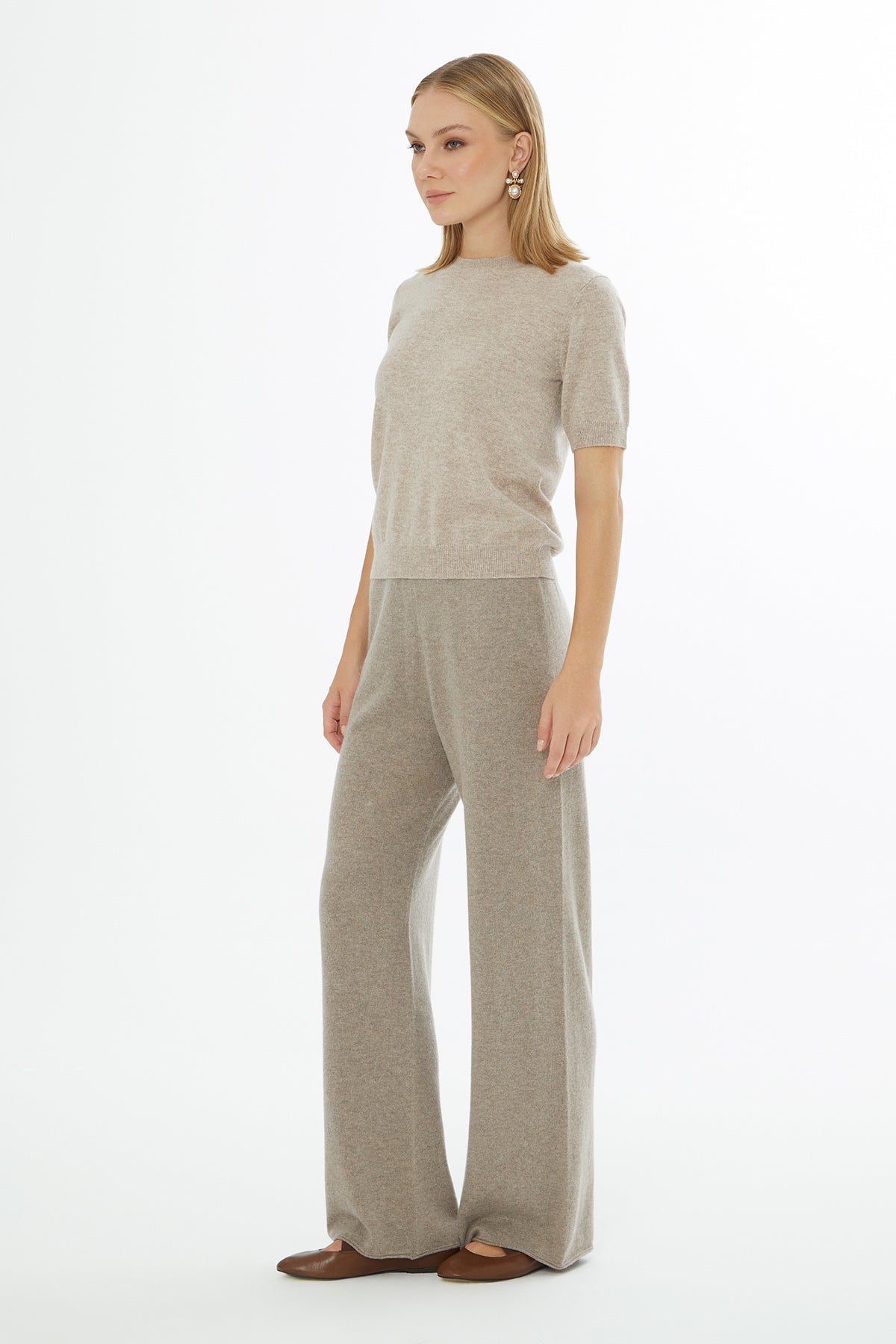 Yuvarlak Yakalı Kısa Kollu Bluz