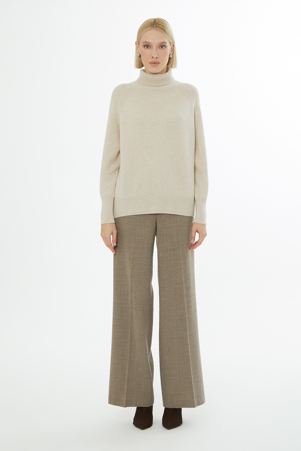 Boğazlı Uzun Kollu Kazak