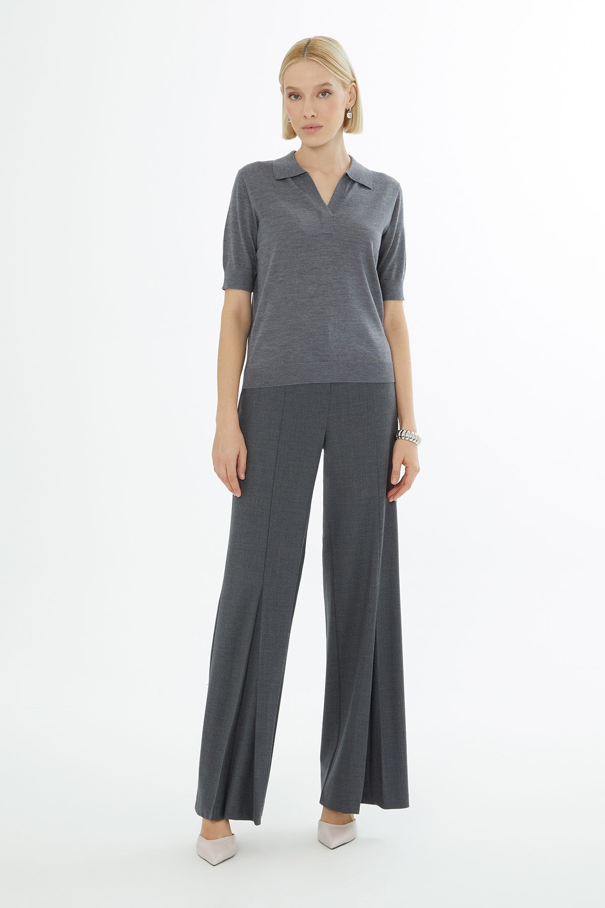 Gömlek Yakalı Truvakar Kollu Triko