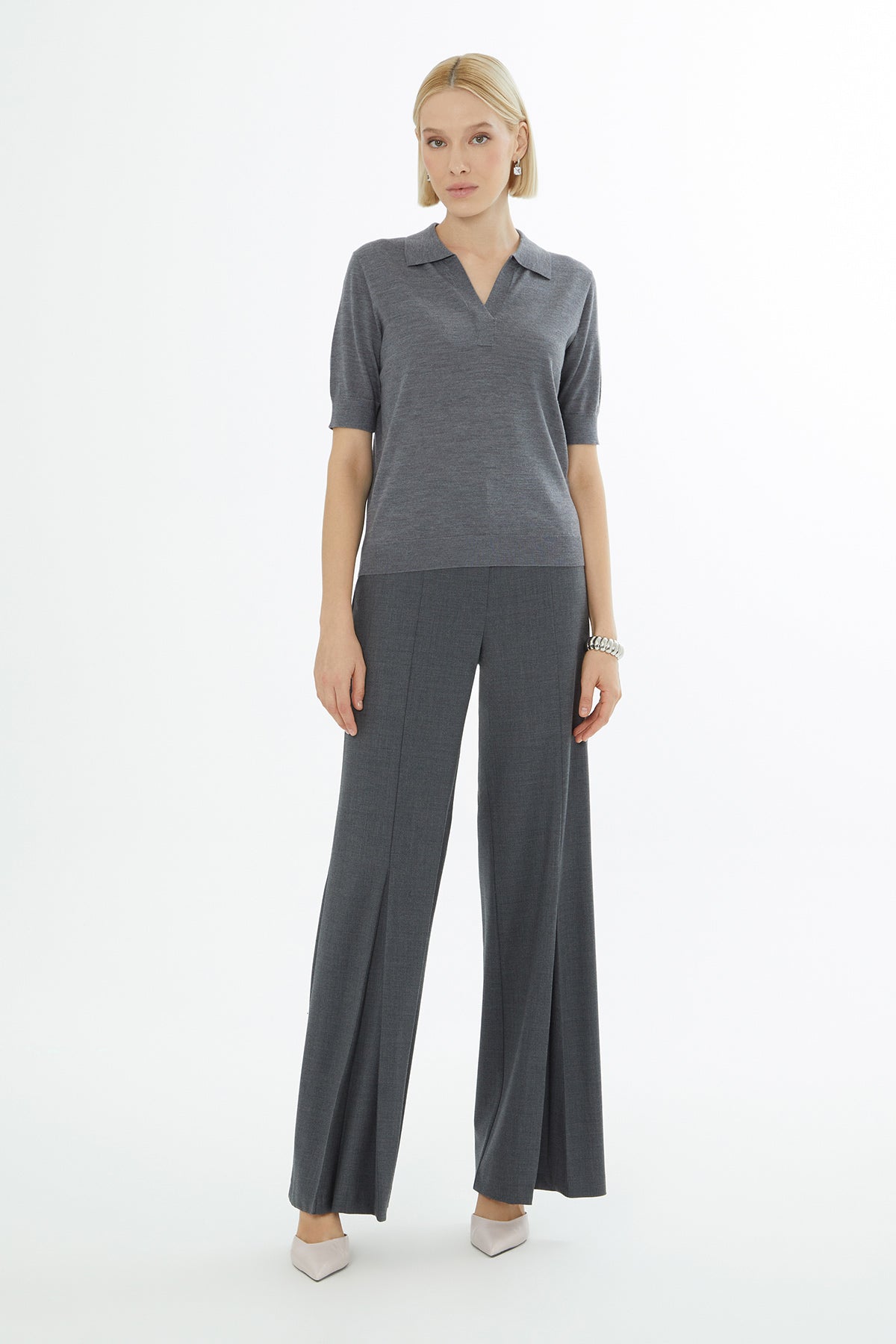 Gömlek Yakalı Truvakar Kollu Triko