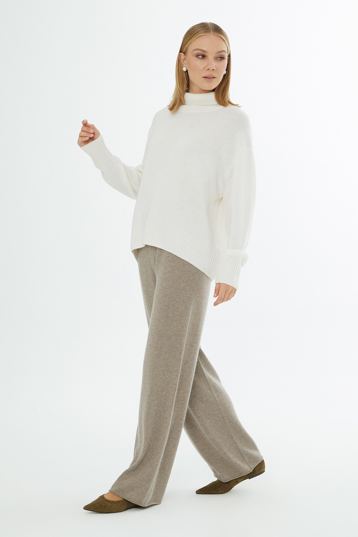 Boğazlı Uzun Kollu Kazak