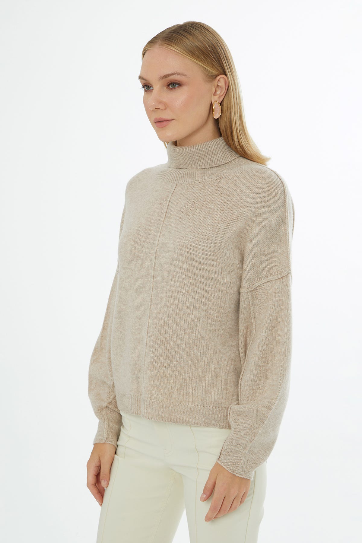 Boğazlı Uzun Kollu Kazak