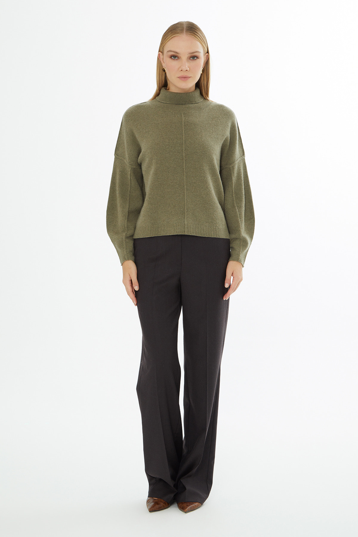 Boğazlı Uzun Kollu Kazak