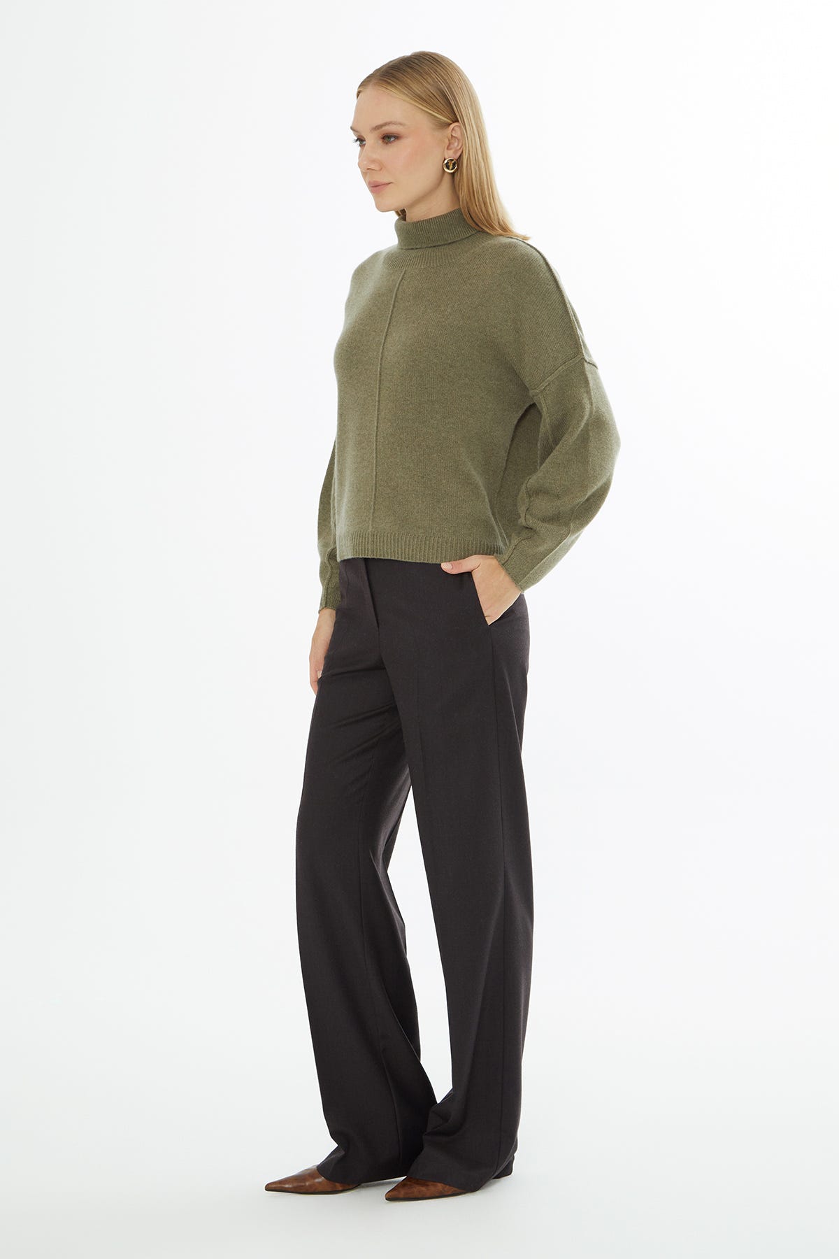 Boğazlı Uzun Kollu Kazak