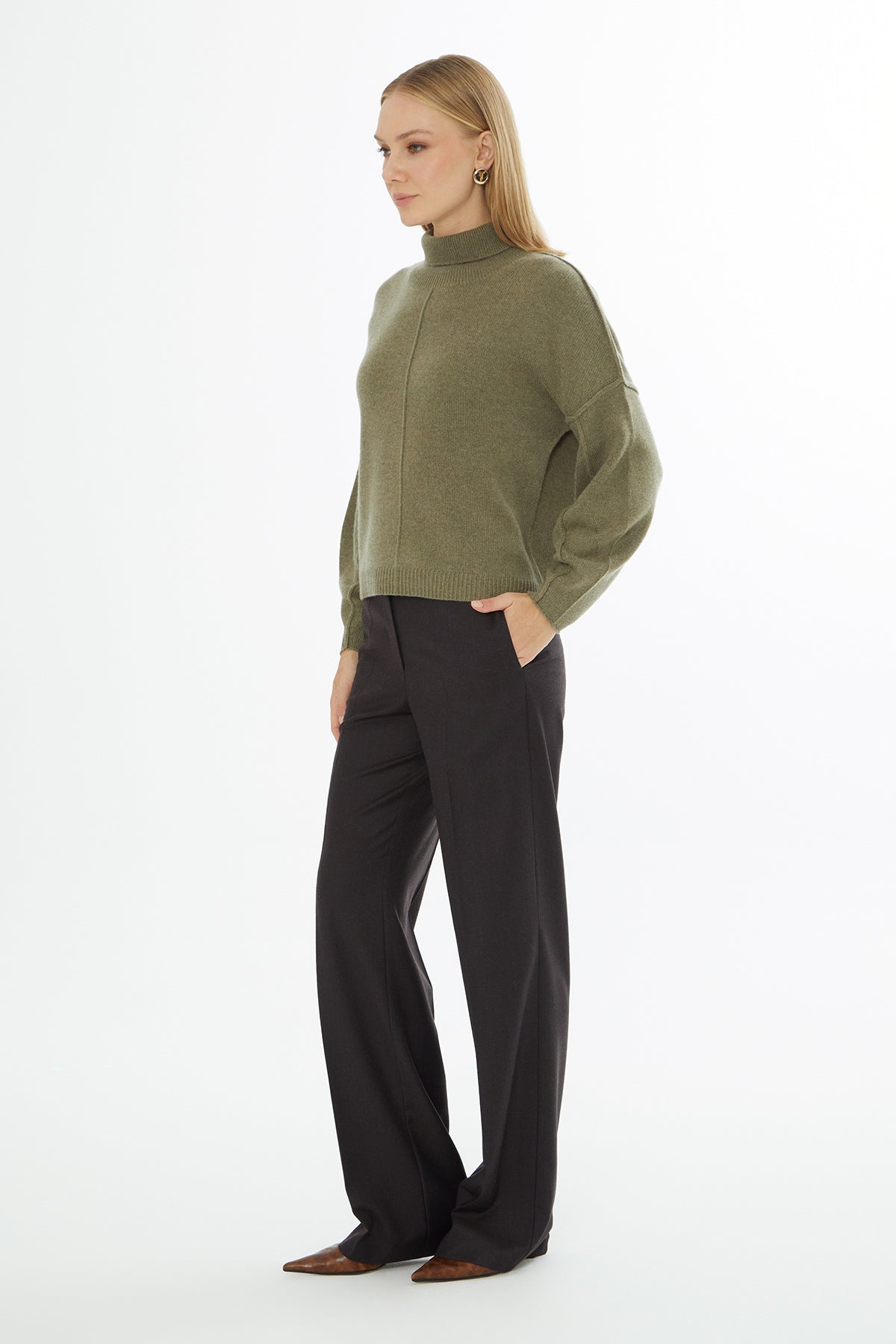 Boğazlı Uzun Kollu Kazak