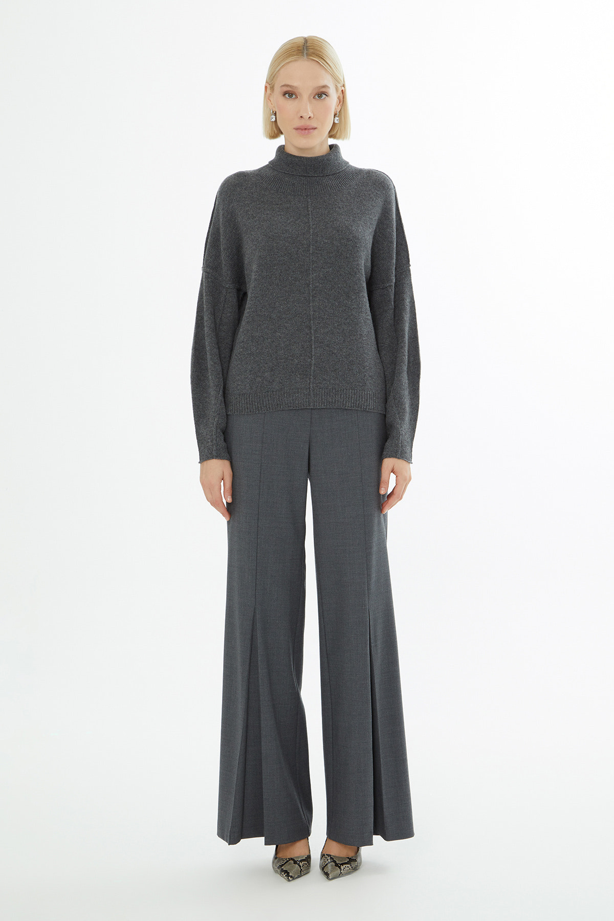 Boğazlı Uzun Kollu Kazak