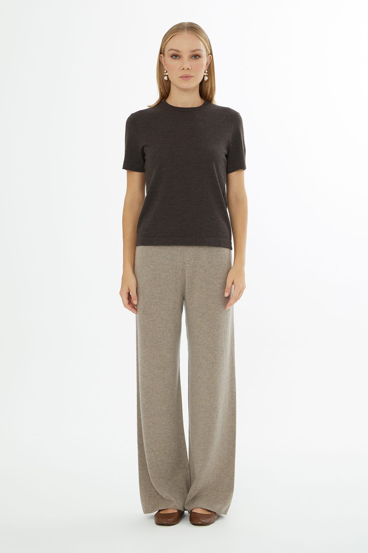 Yuvarlak Yaka Kısa Kollu Triko