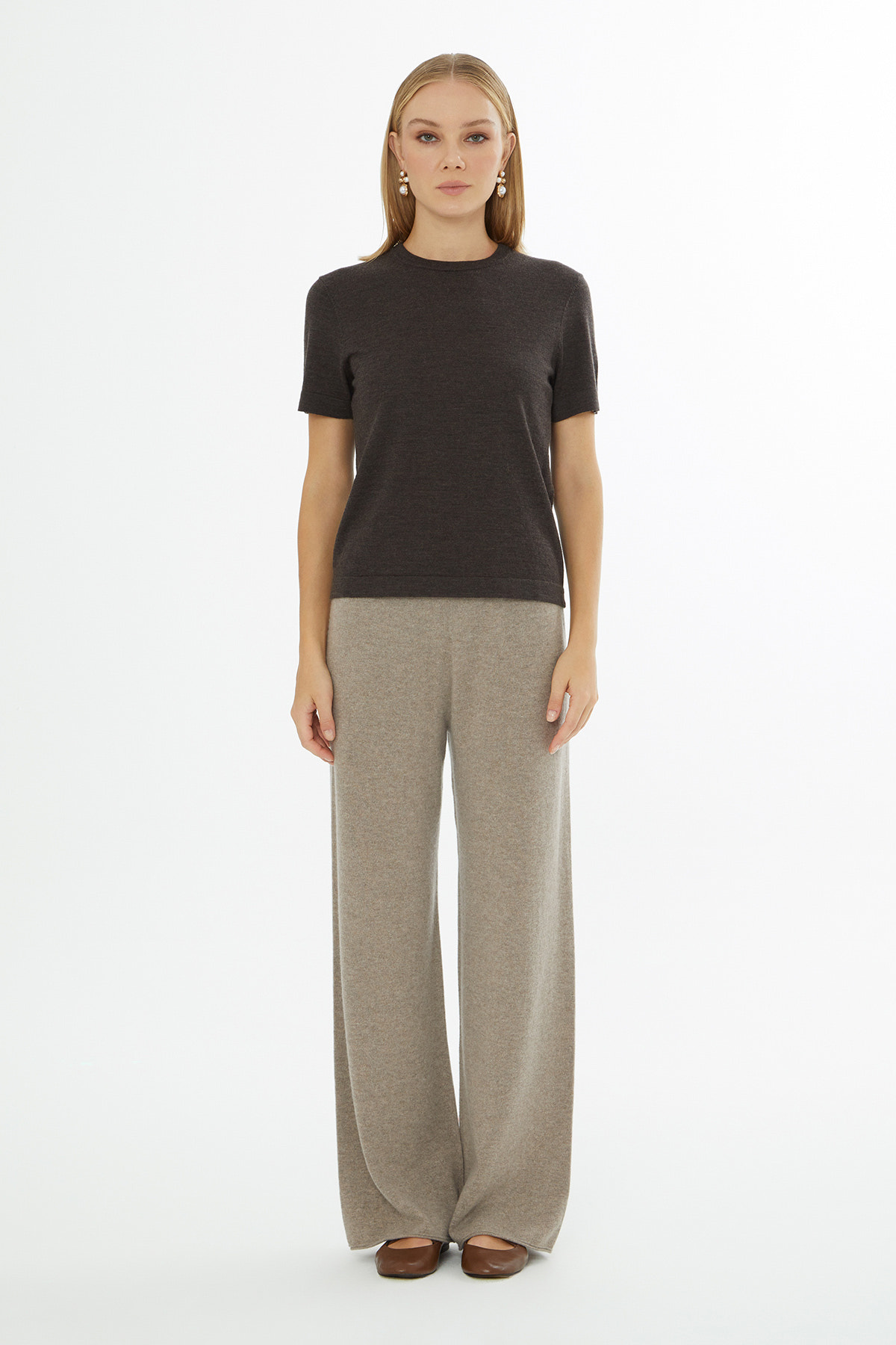 Yuvarlak Yaka Kısa Kollu Triko