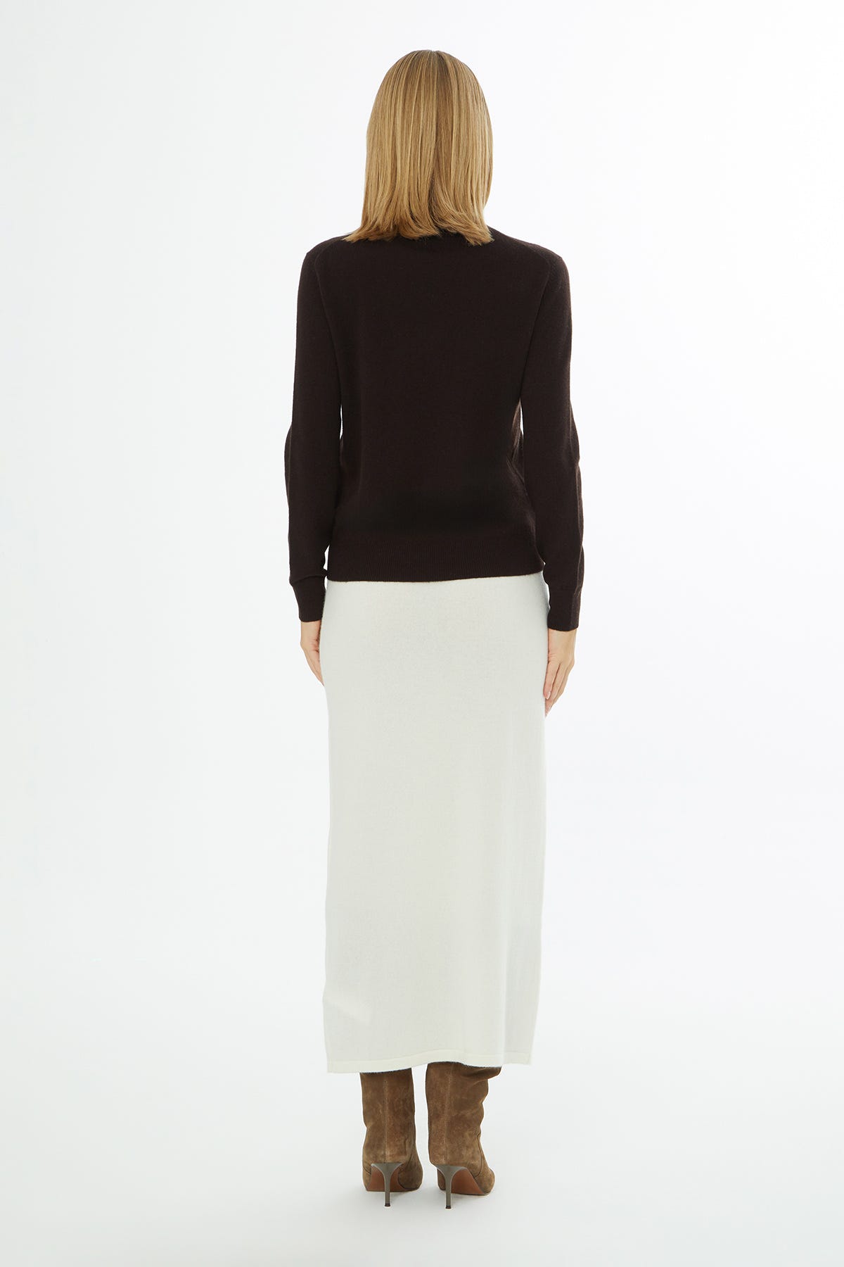 Boğazlı Uzun Kollu Triko Kazak